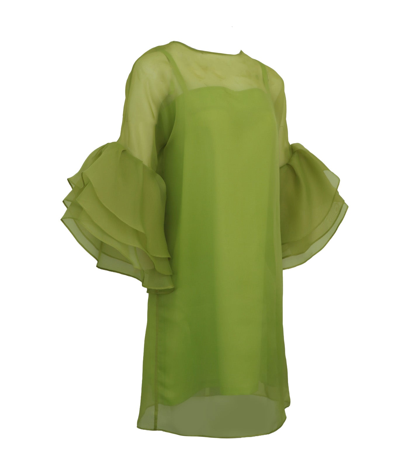 Criselda Ilivia Organza Dress Yellow Green