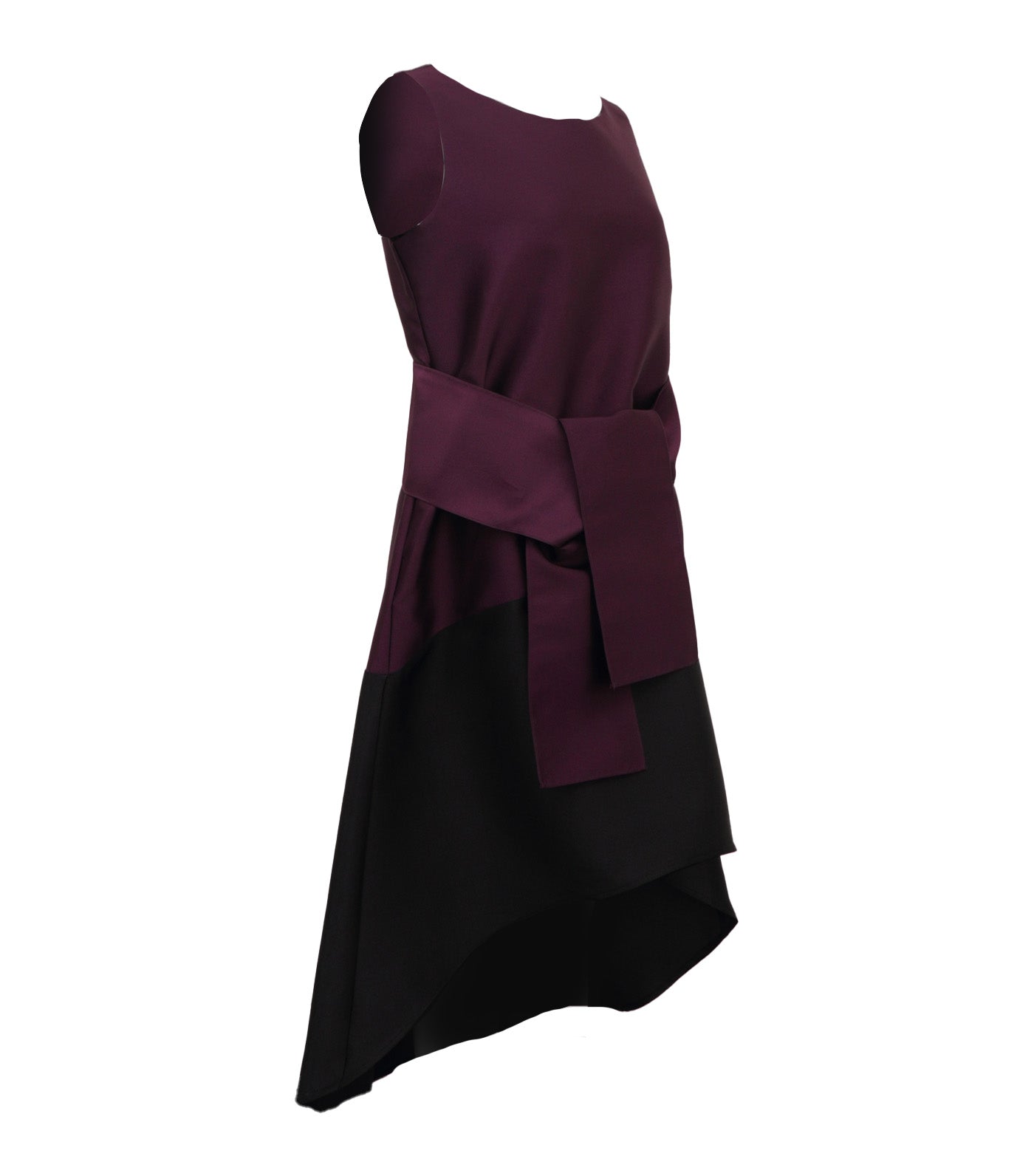 Criselda Ilonna Long Back Dress Dark Purple and Black