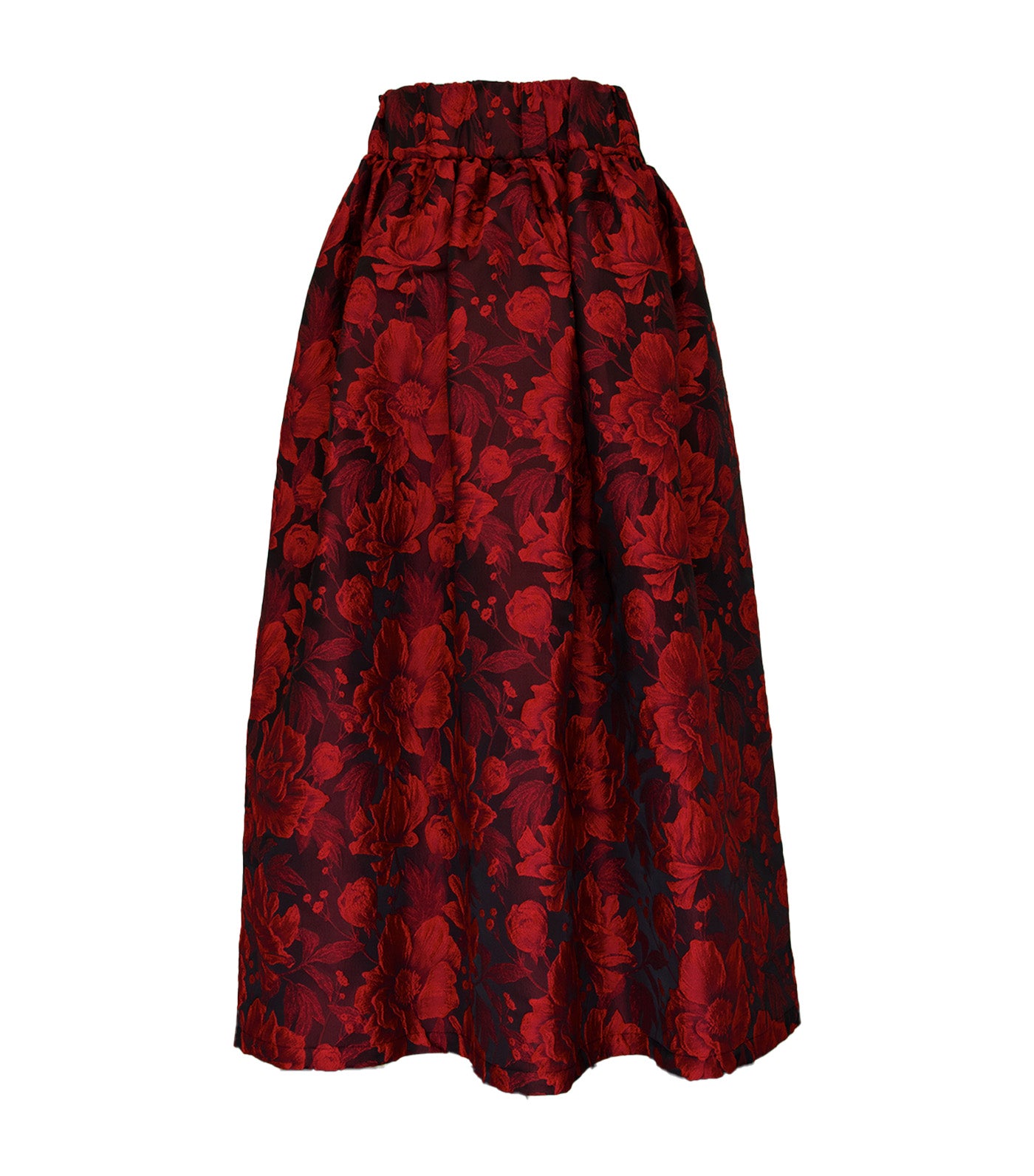 Izay Midi Ball Skirt Red/Black