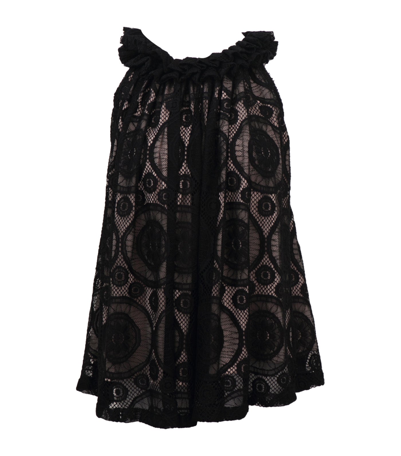 Lenna Lace Halter Blouse Black