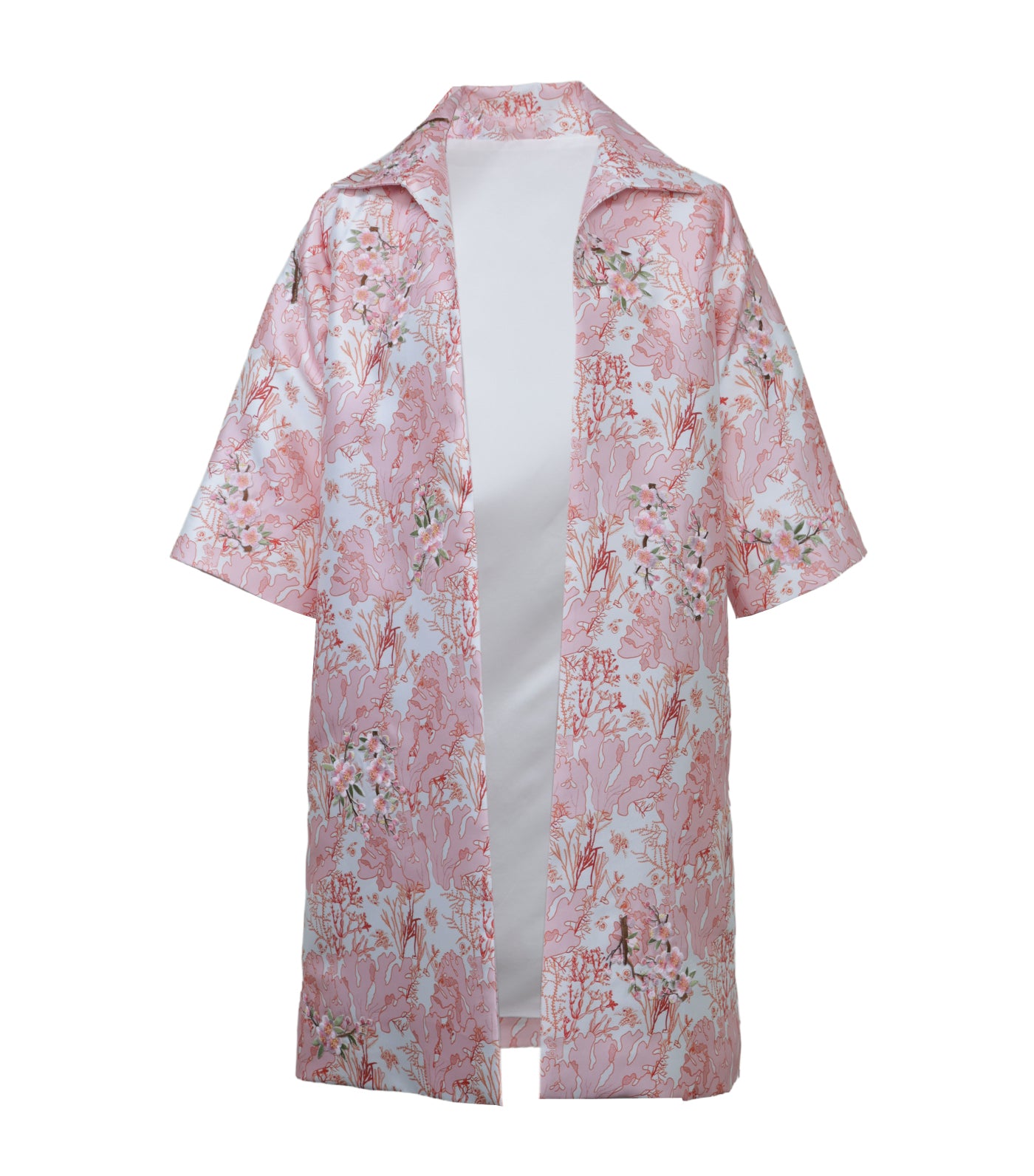 Criselda Madison Floral Dustcoat Orange and White