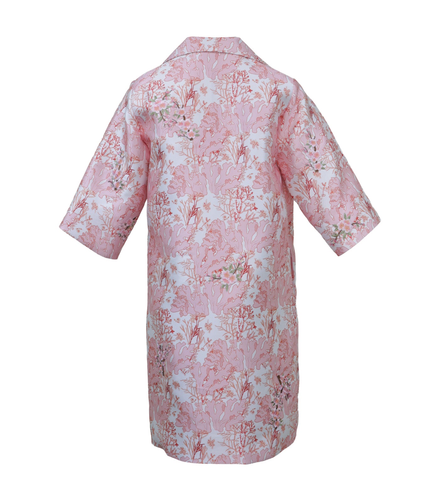 Criselda Madison Floral Dustcoat Orange and White