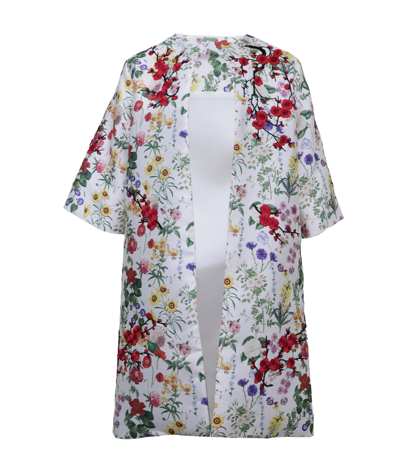 Criselda Marcy Dustcoat with Floral Applique Floral Print/Multi