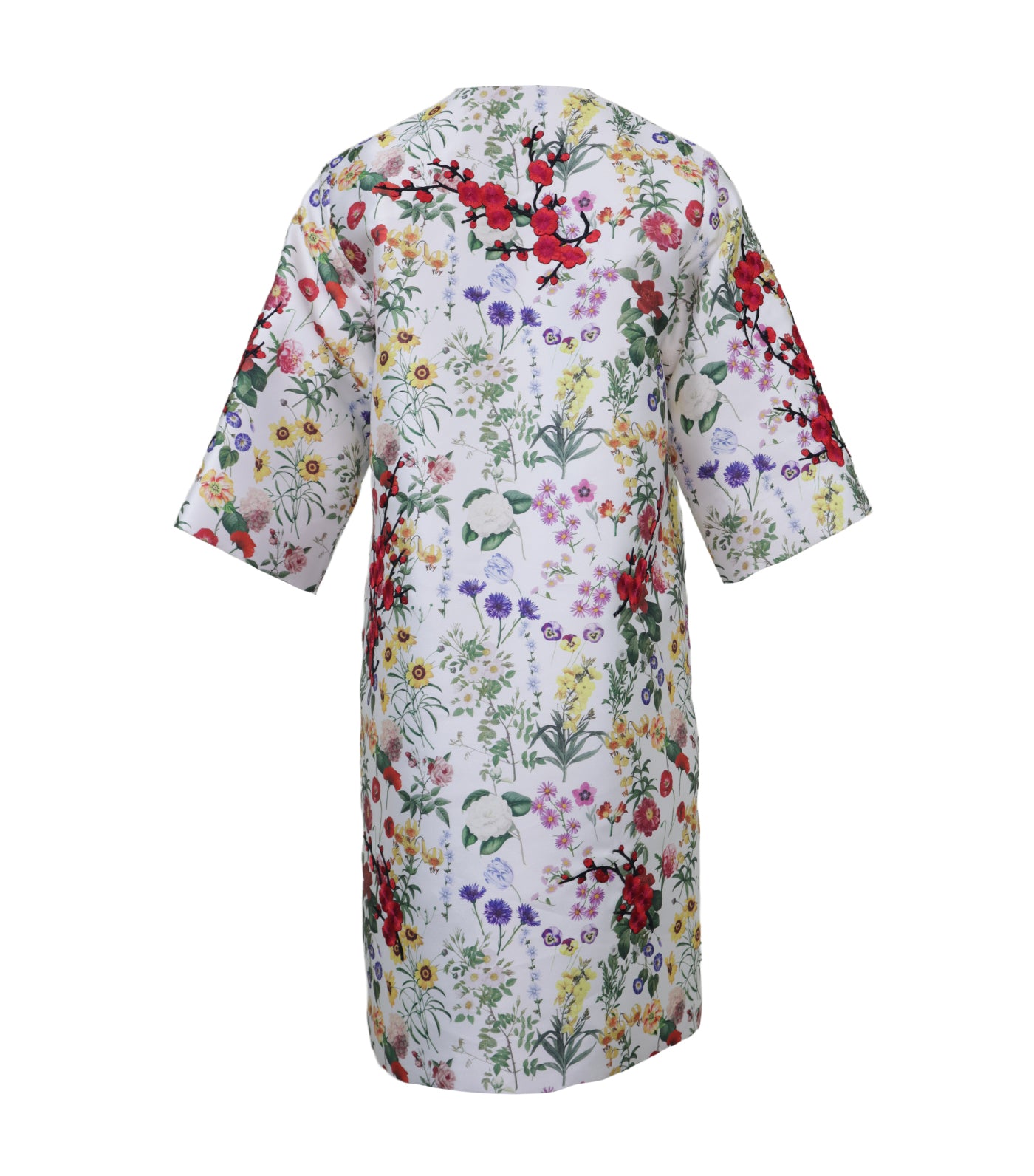 Criselda Marcy Dustcoat with Floral Applique Floral Print/Multi