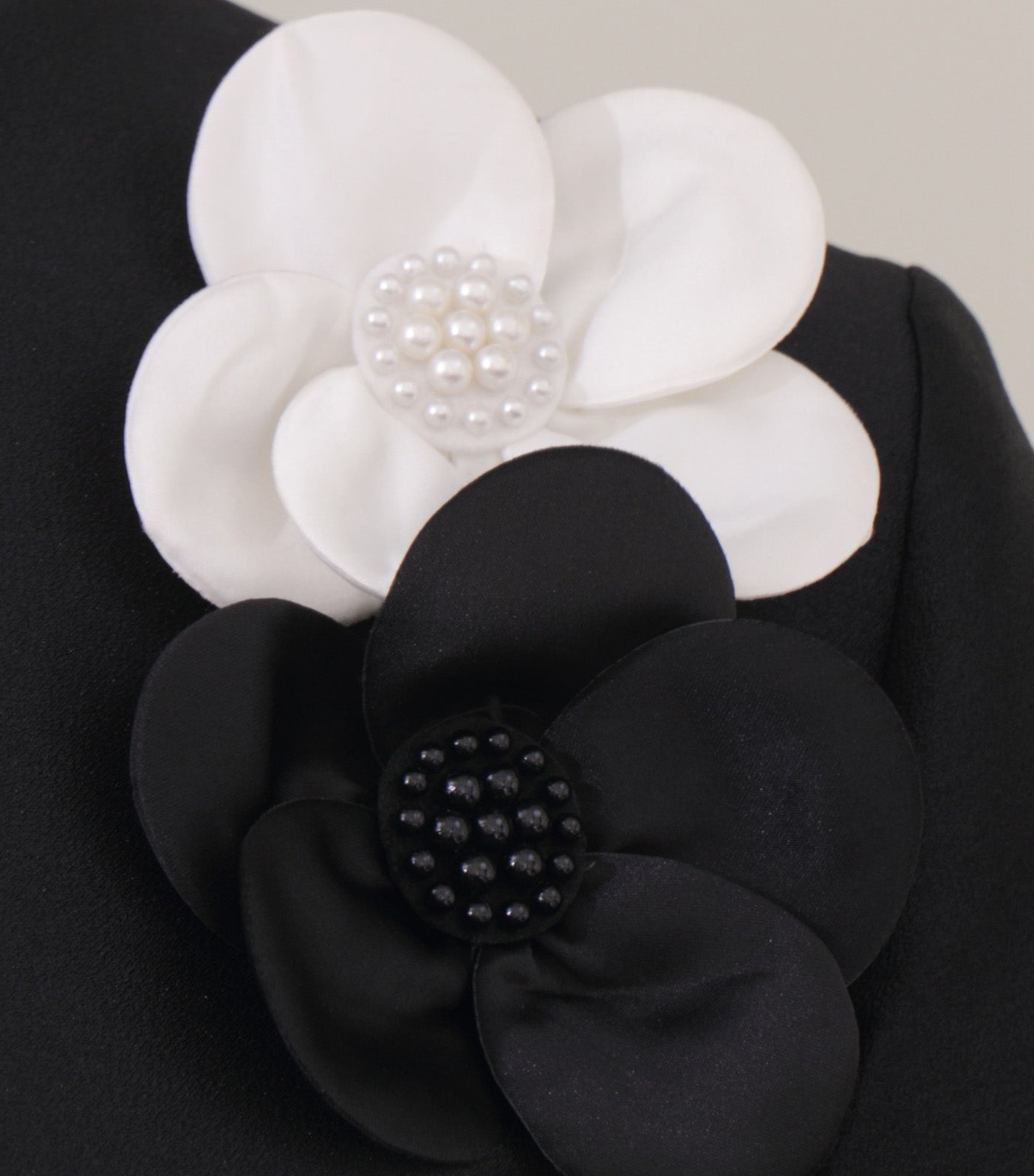 Martina Jacket with Floral Applique Black