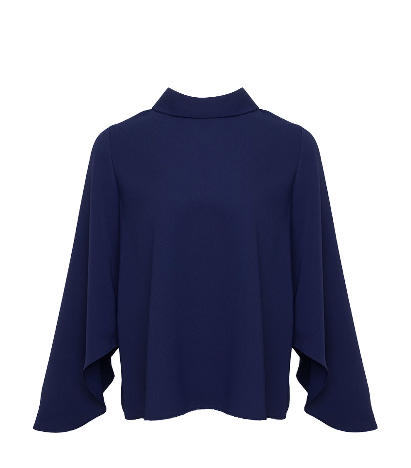 Criselda Mickey Blouse Cowl Neck Navy Blue