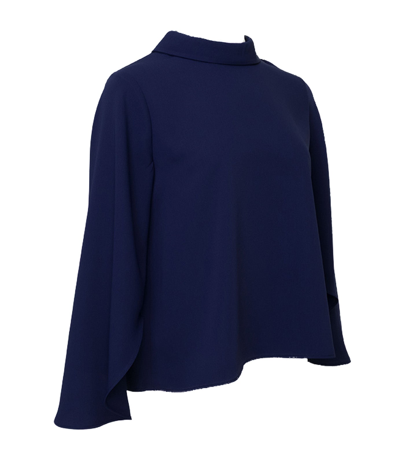 Criselda Mickey Blouse Cowl Neck Navy Blue