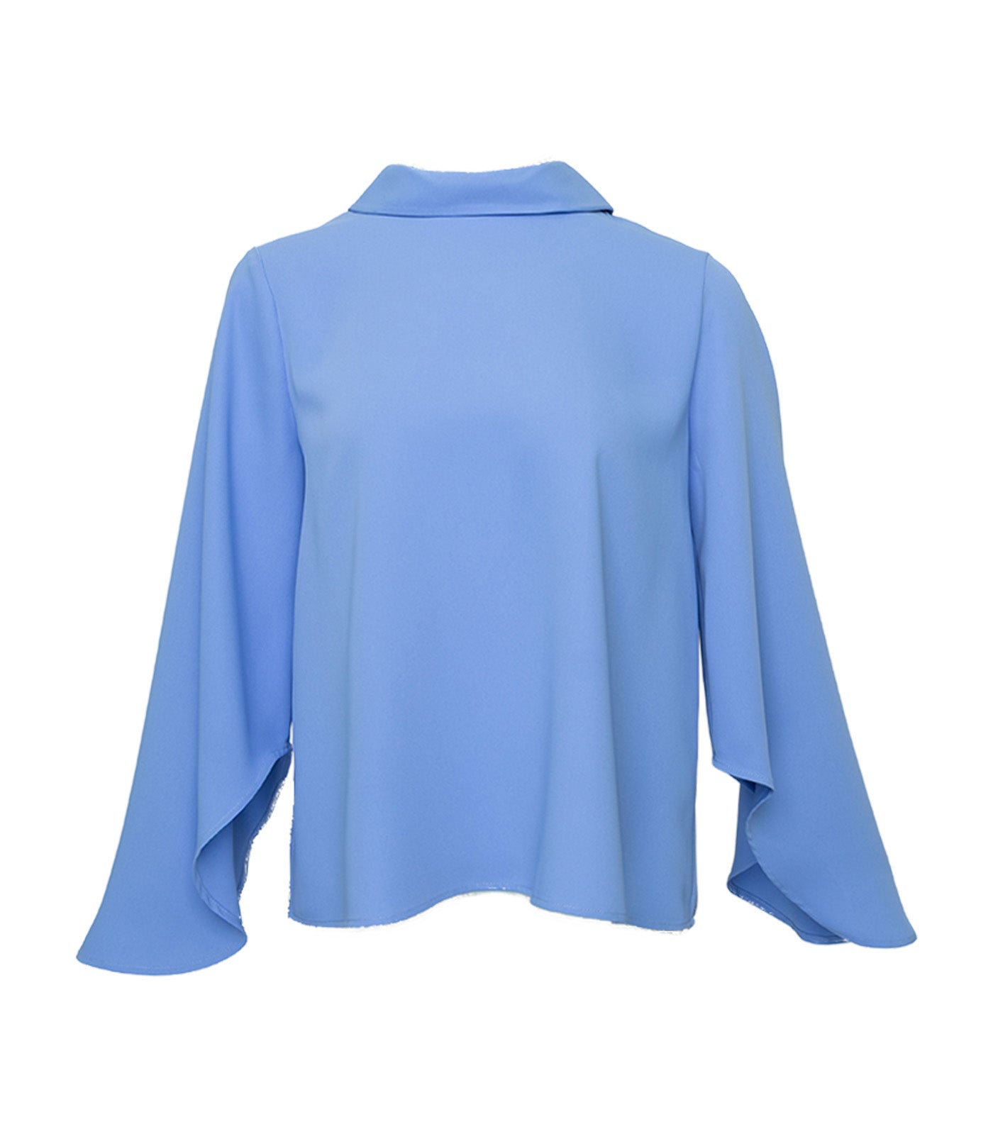 Criselda Mickey Blouse Cowl Neck Light Blue