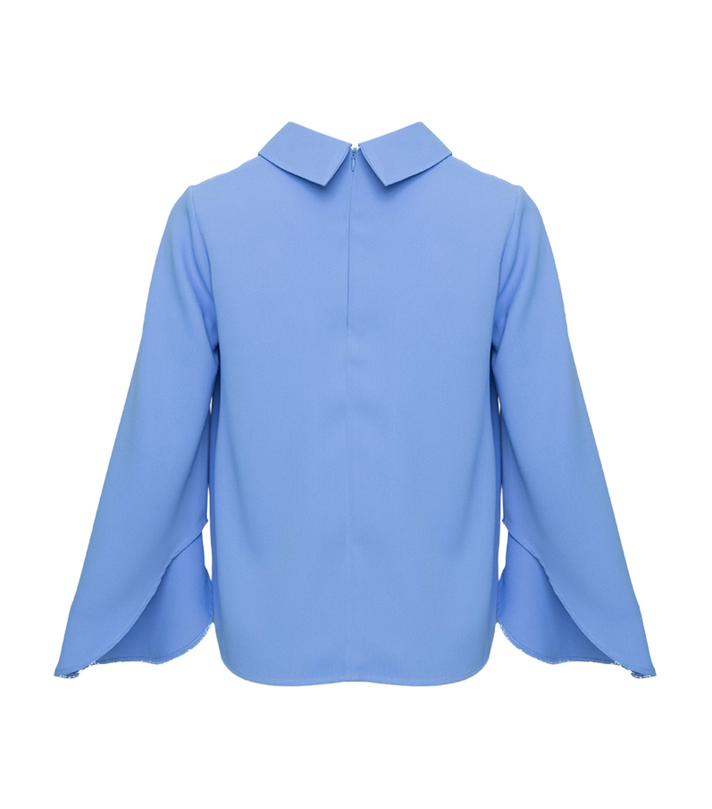Criselda Mickey Blouse Cowl Neck Light Blue