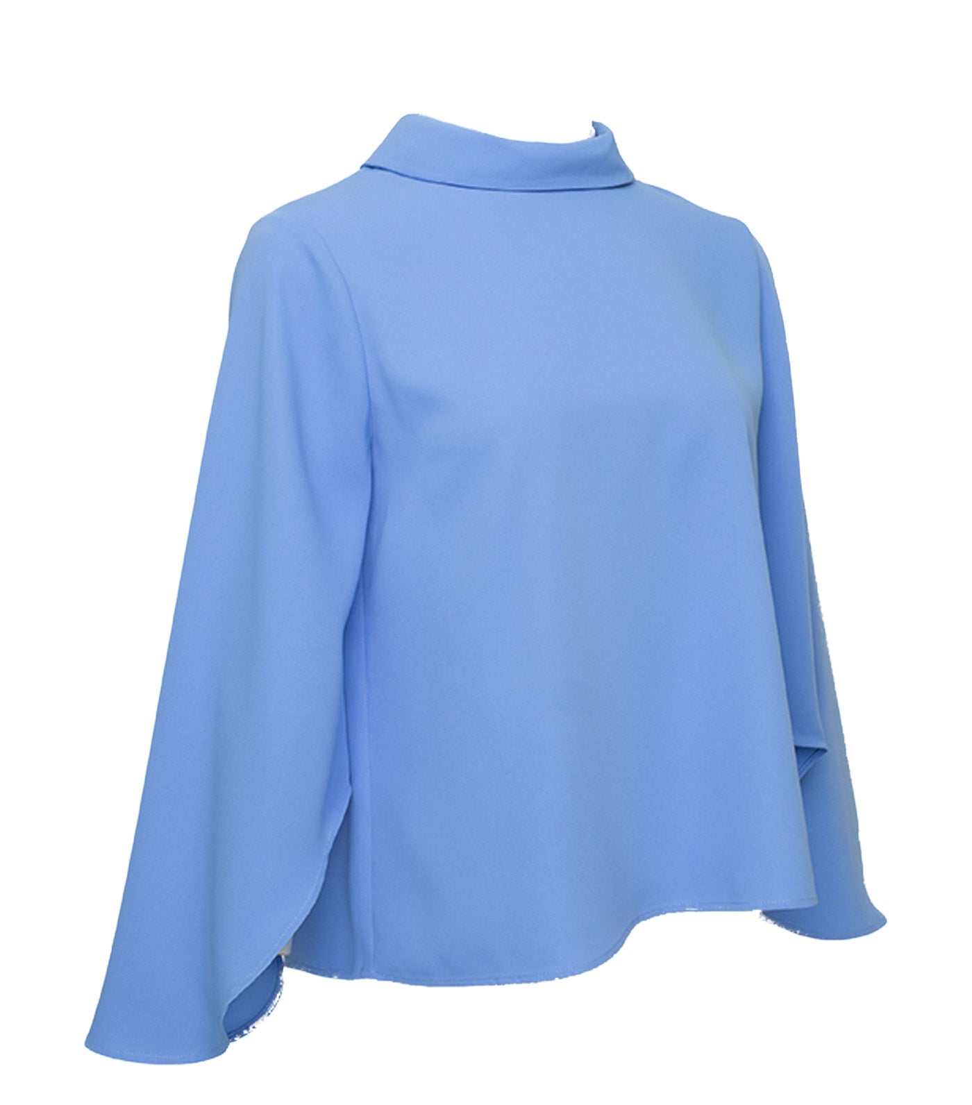 Criselda Mickey Blouse Cowl Neck Light Blue
