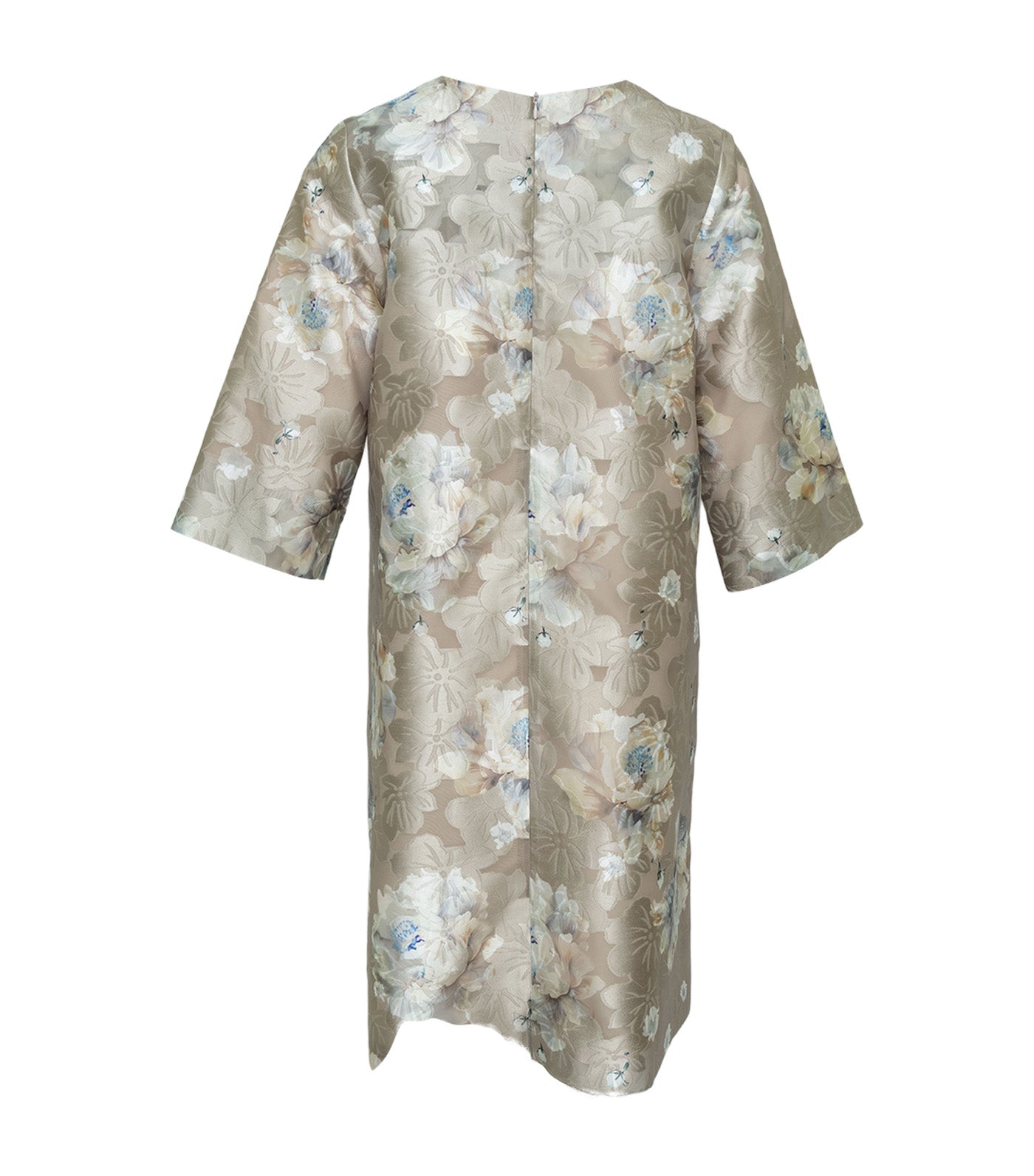 Criselda Marley Floral Organza Dress Beige Floral