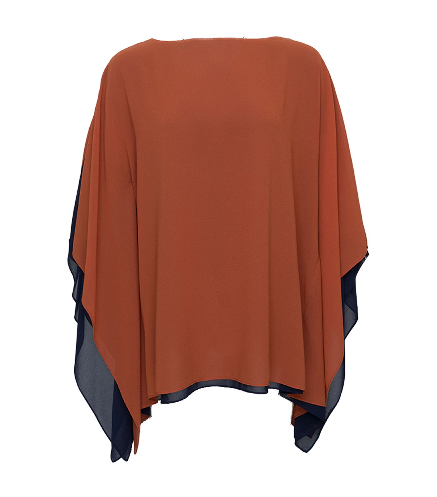 Ponchet Poncho Double Layer Rust and Black
