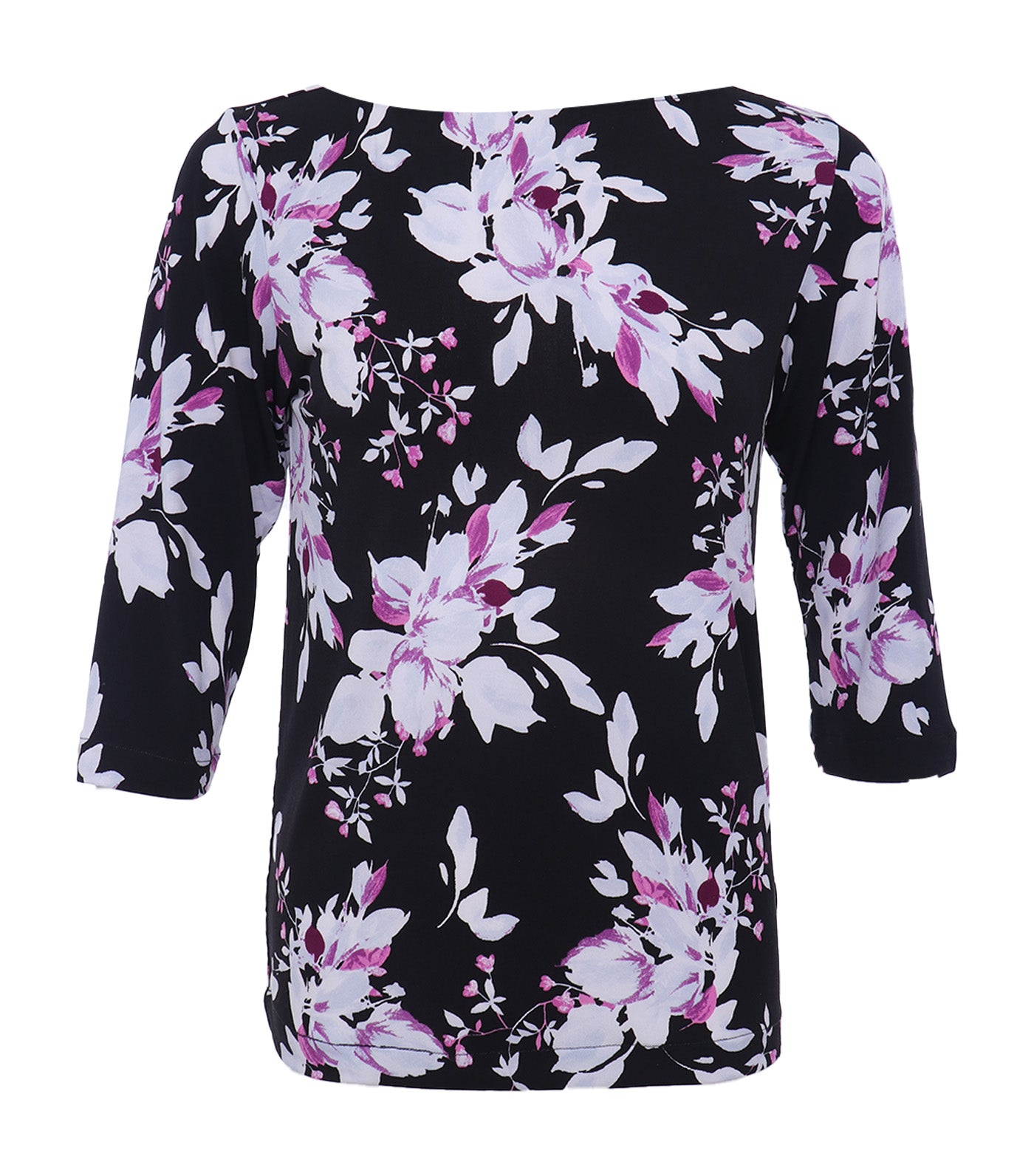 Ally Knit Blouse Multi Black Floral