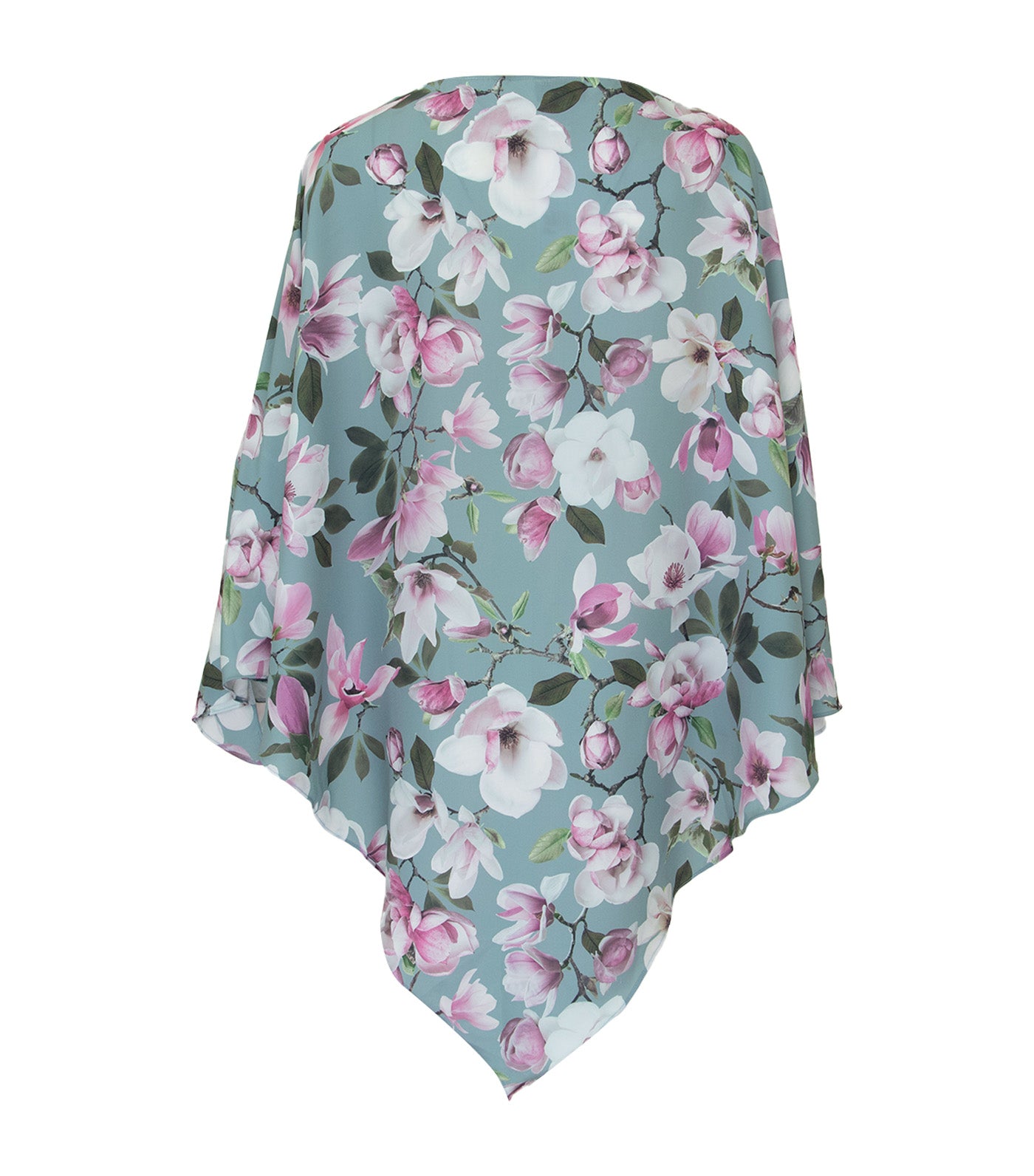 Vie Poncho Blue Printed Floral