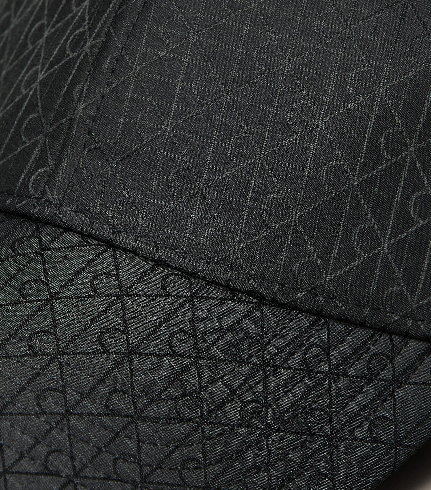 Ripstop Allover Monogram Logo Baseball Cap Black