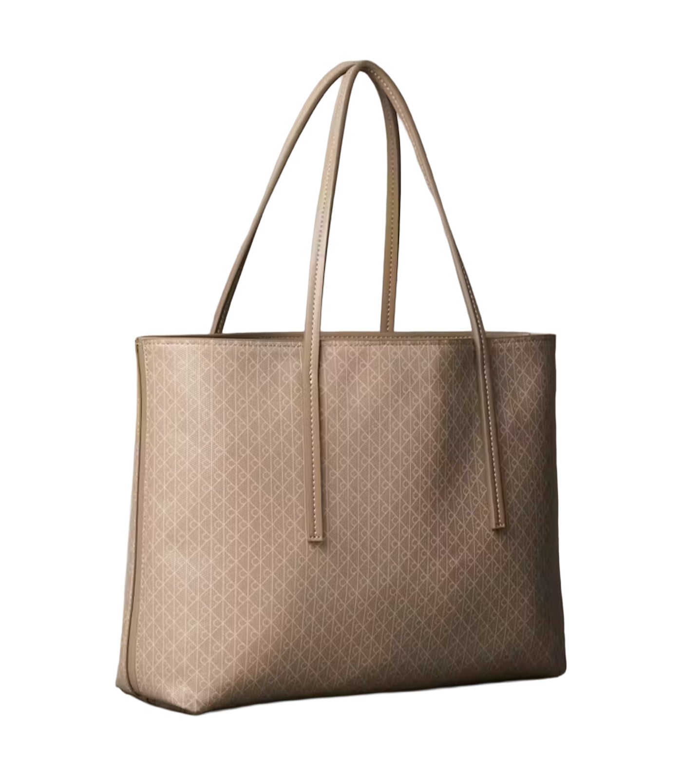 Emblem All-Over Print Small Tote Desert Taupe