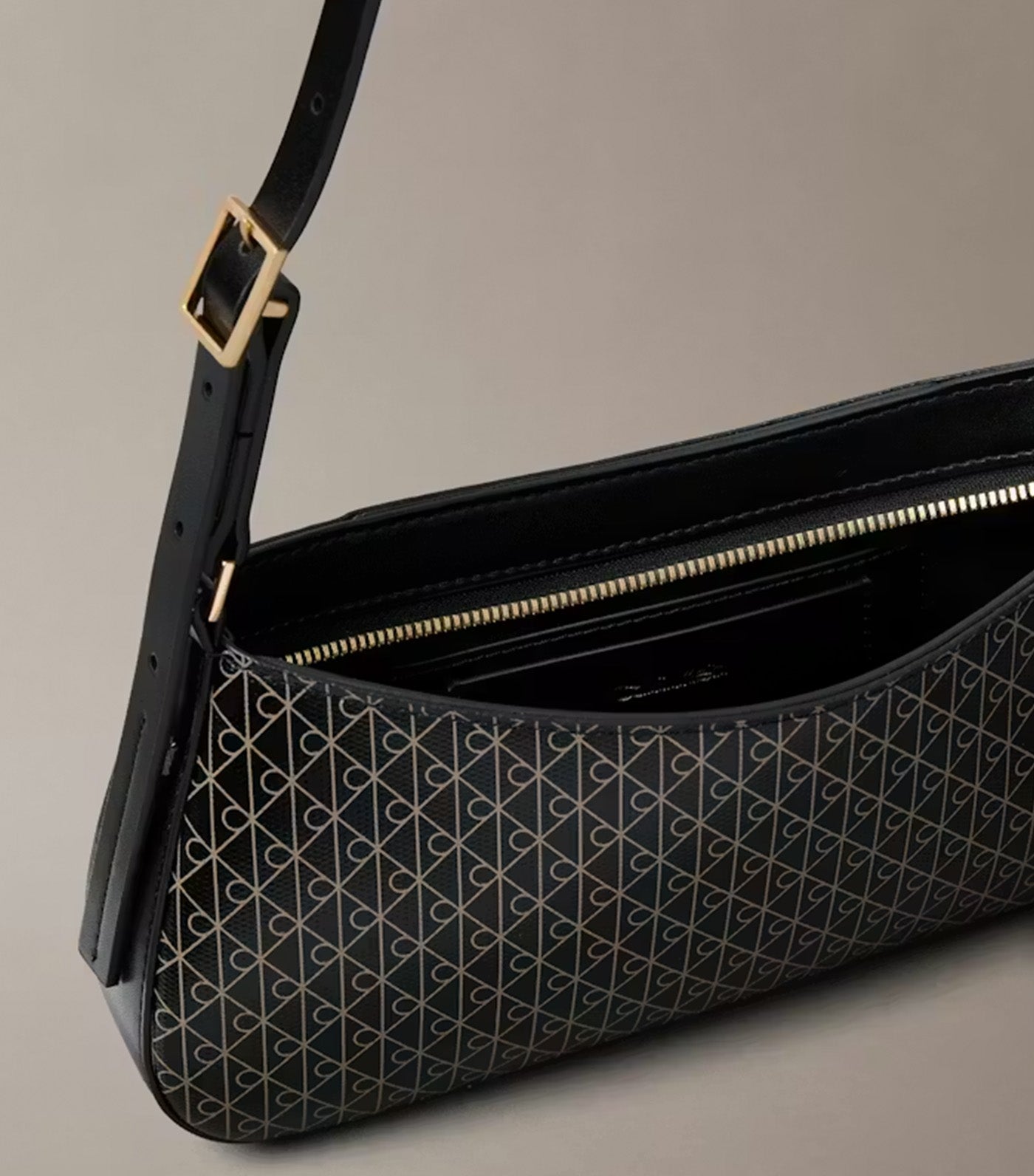 Coated Emblem Small Shoulder Bag