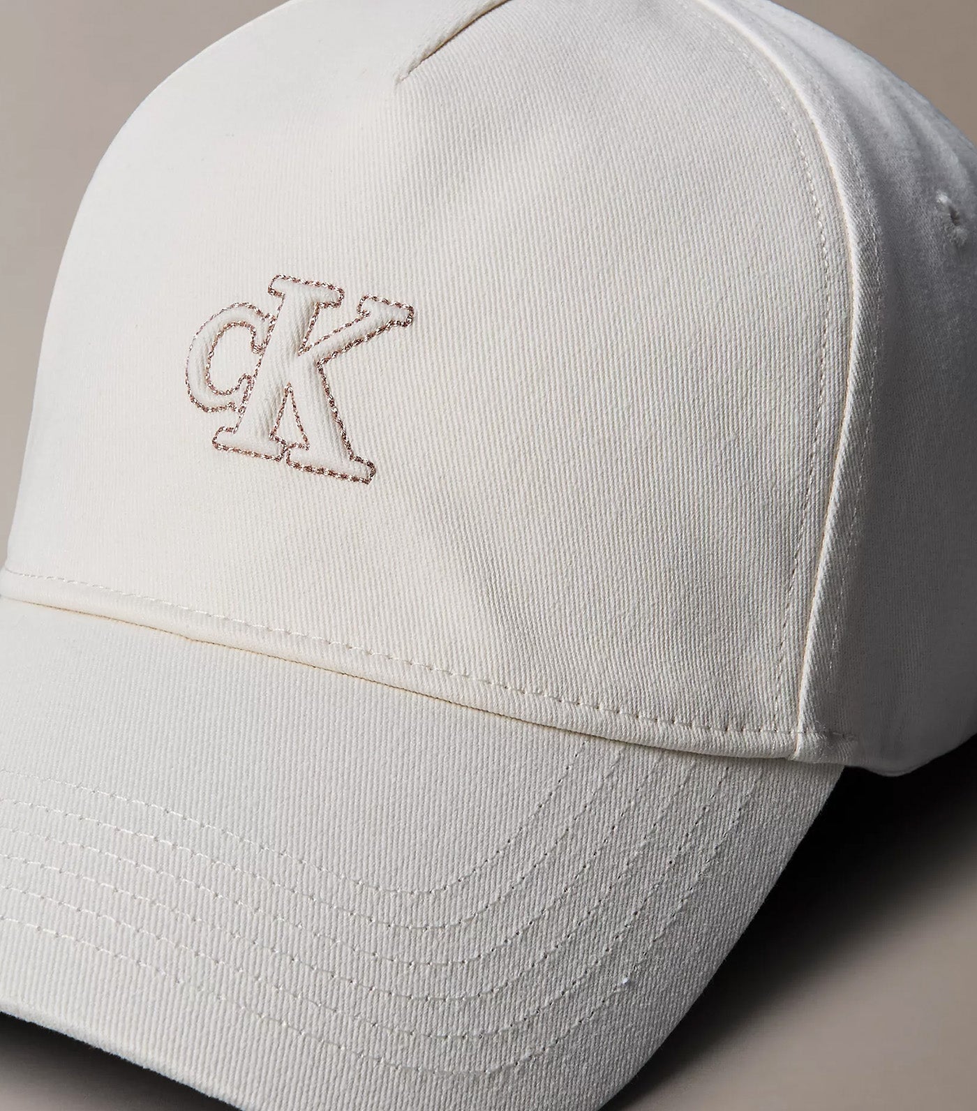 Monogram Shine Embroidery Moire Cap