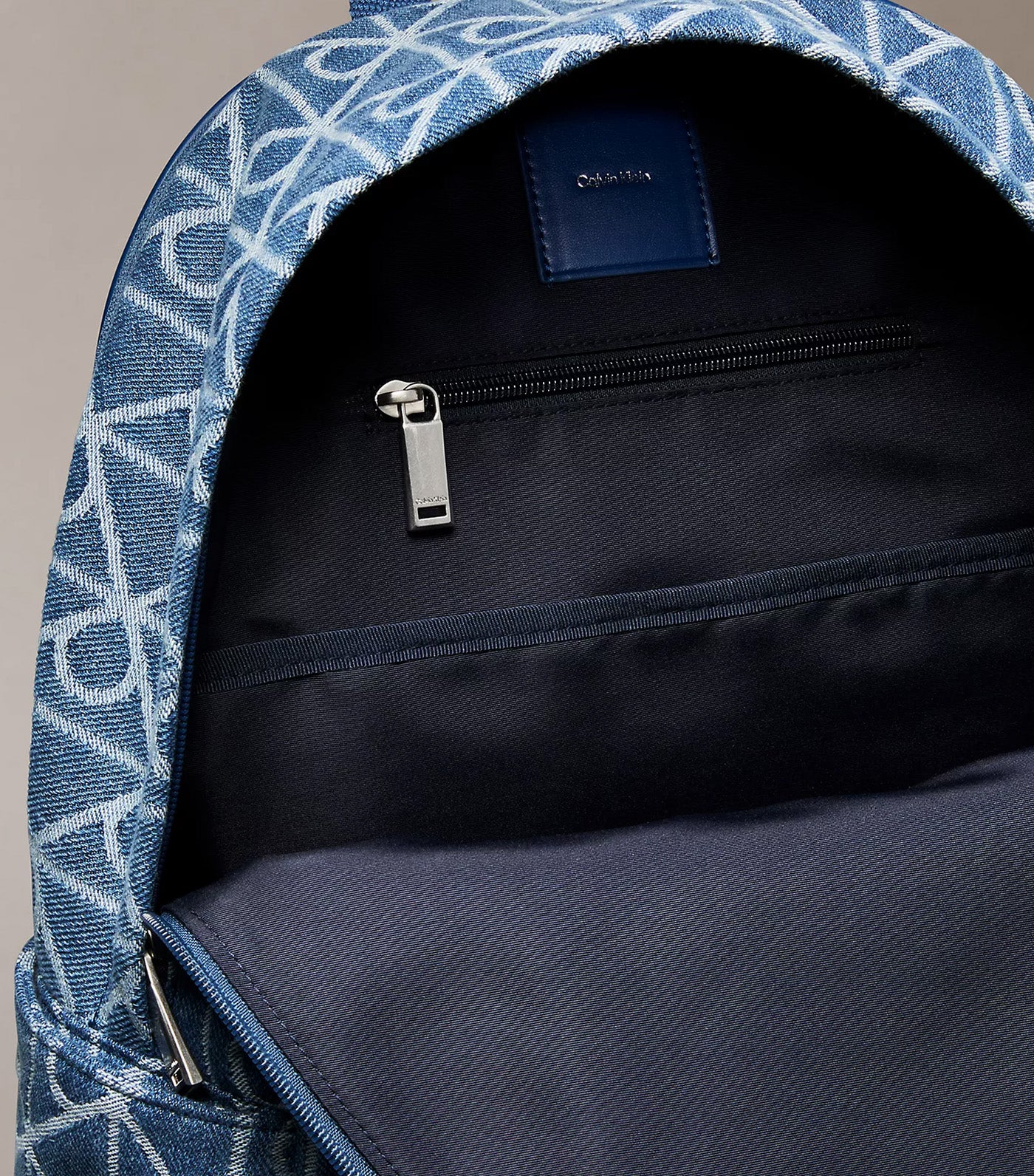 Men's Denim Round Backpack Denim JQD Medium Wash