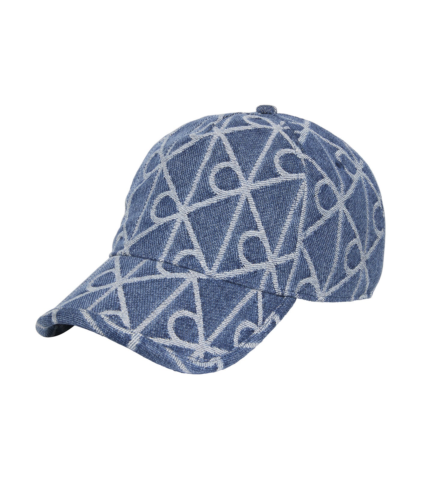 Men's Jacquard Denim Baseball Cap Medium Wash