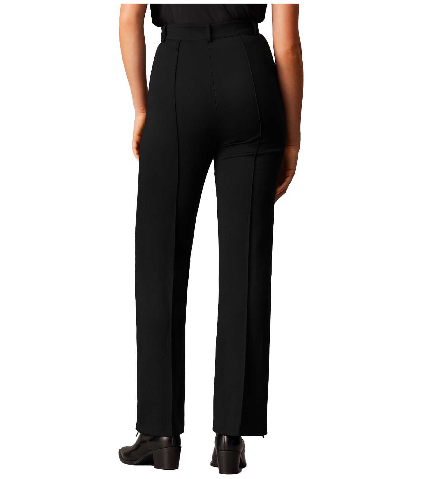 High Rise Flare Milano Pants Black