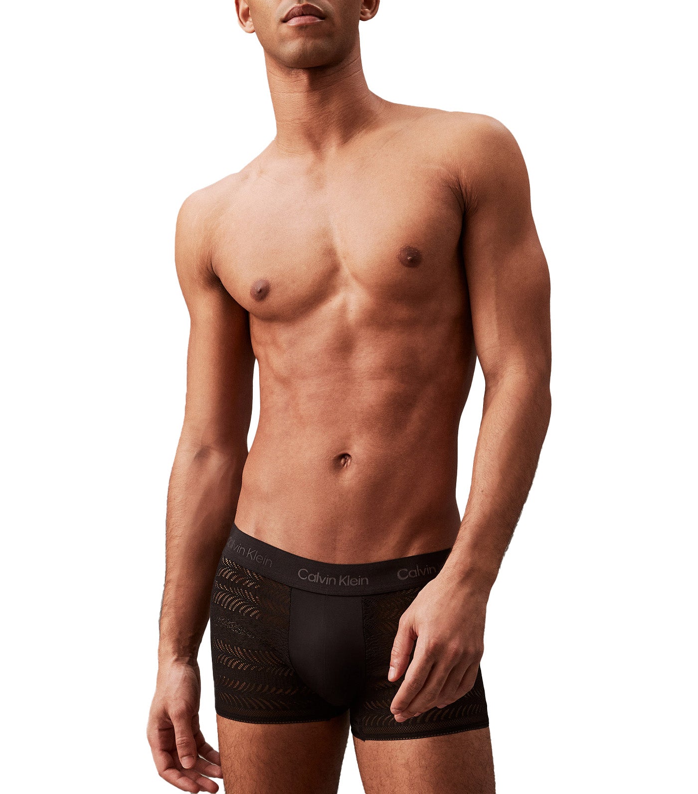 Sculpt Lace Low Rise Trunk Black