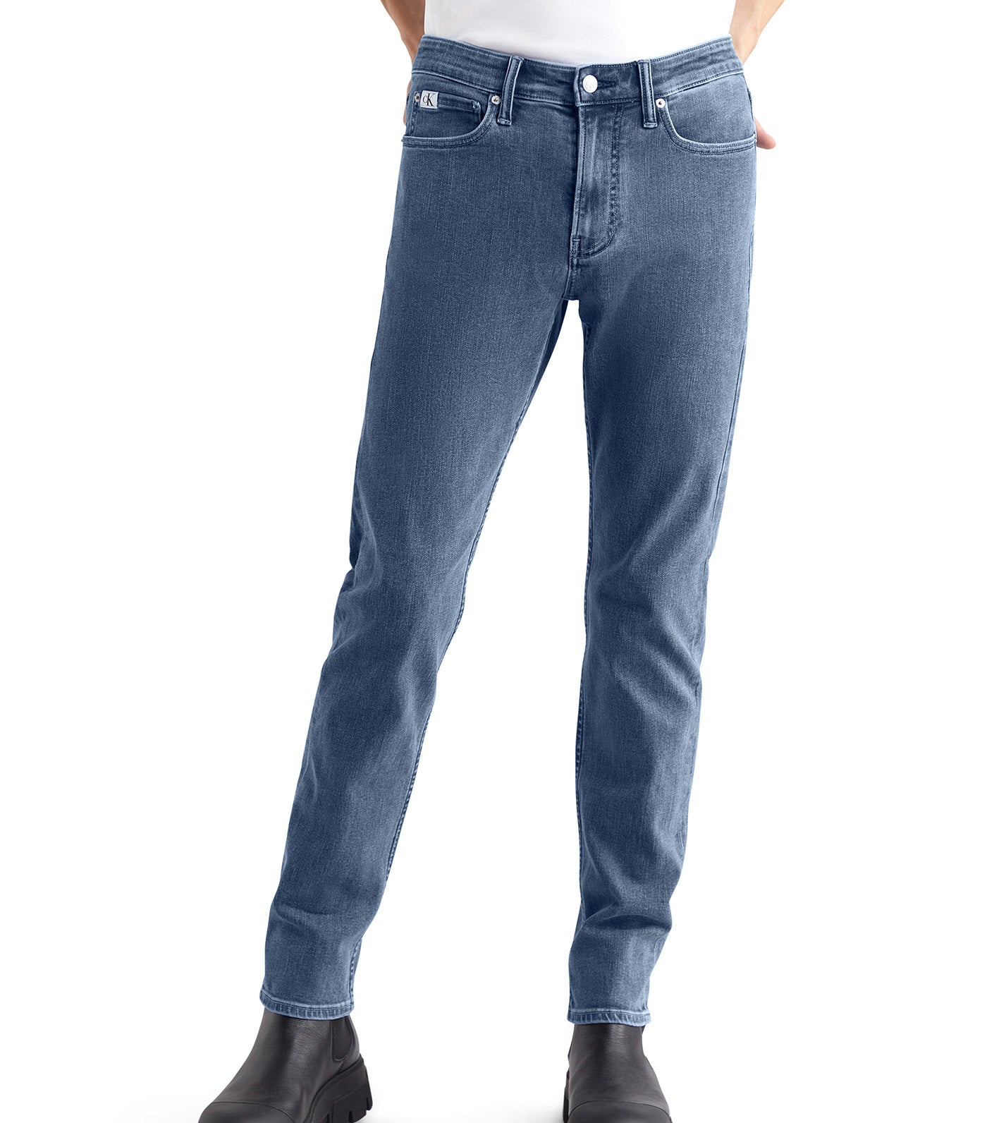 Recycled Cotton Power Stretch Slim Jeans Mid Blue