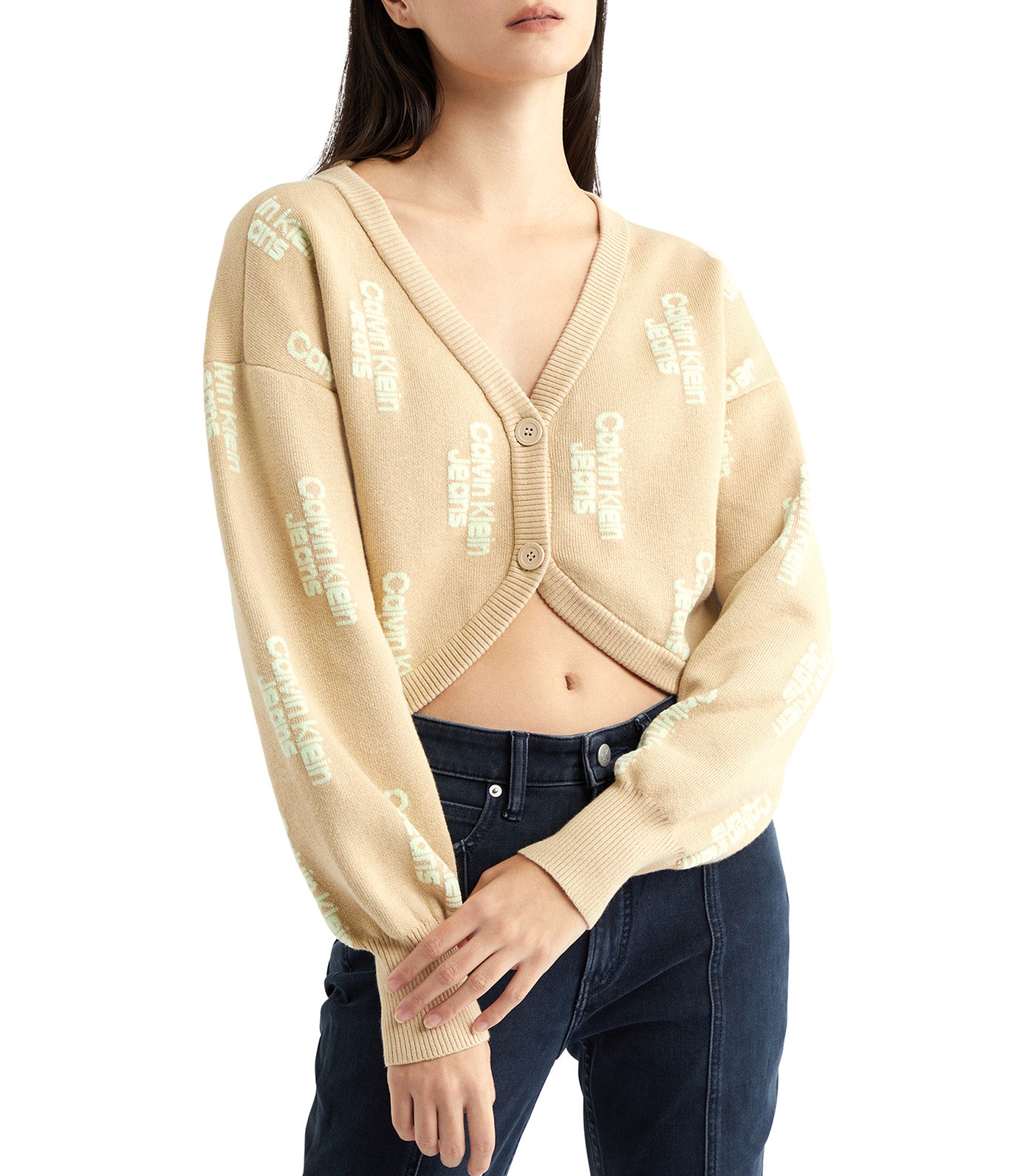 Cropped Cardigan Warm Sand