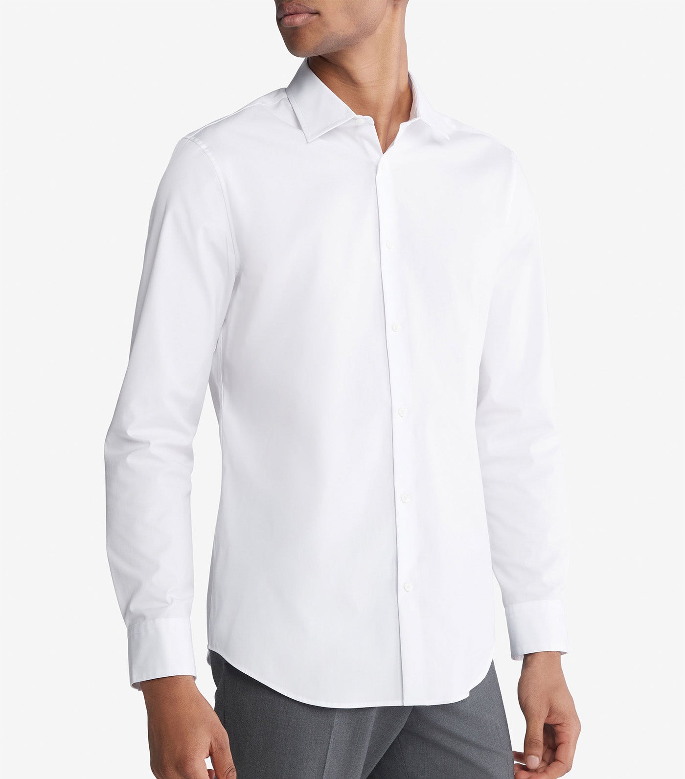 Supima Stretch Cotton Slim Button-Down Shirt