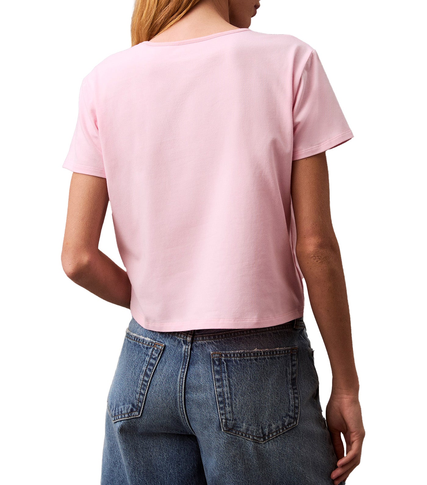 Script Logo Slim T-Shirt Pastel Pink
