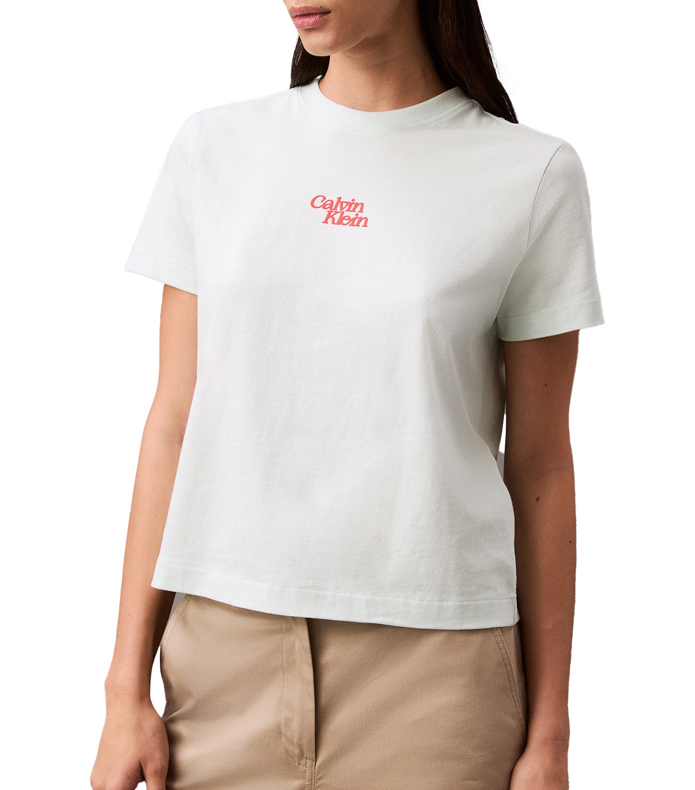 Flocked Logo Graphic Slim T-Shirt