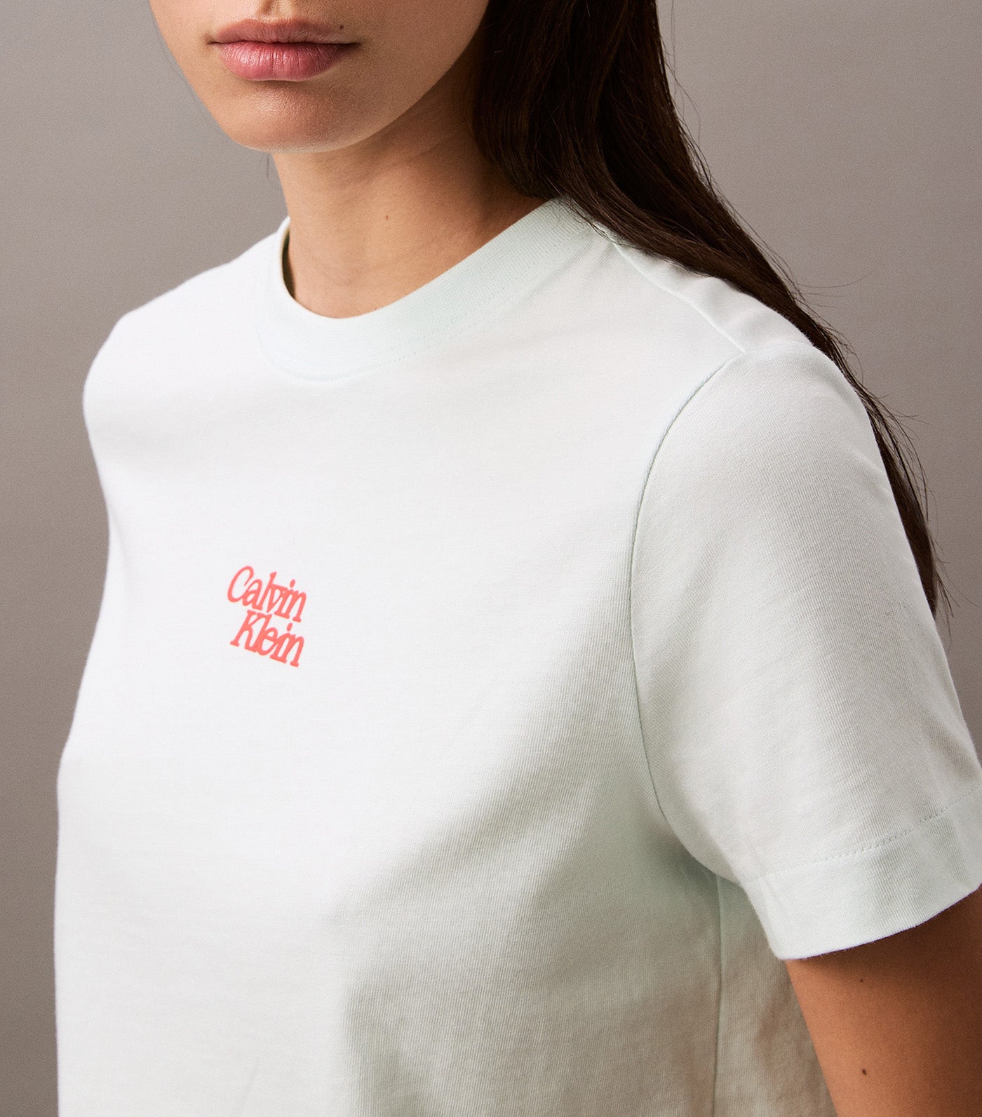 Flocked Logo Graphic Slim T-Shirt