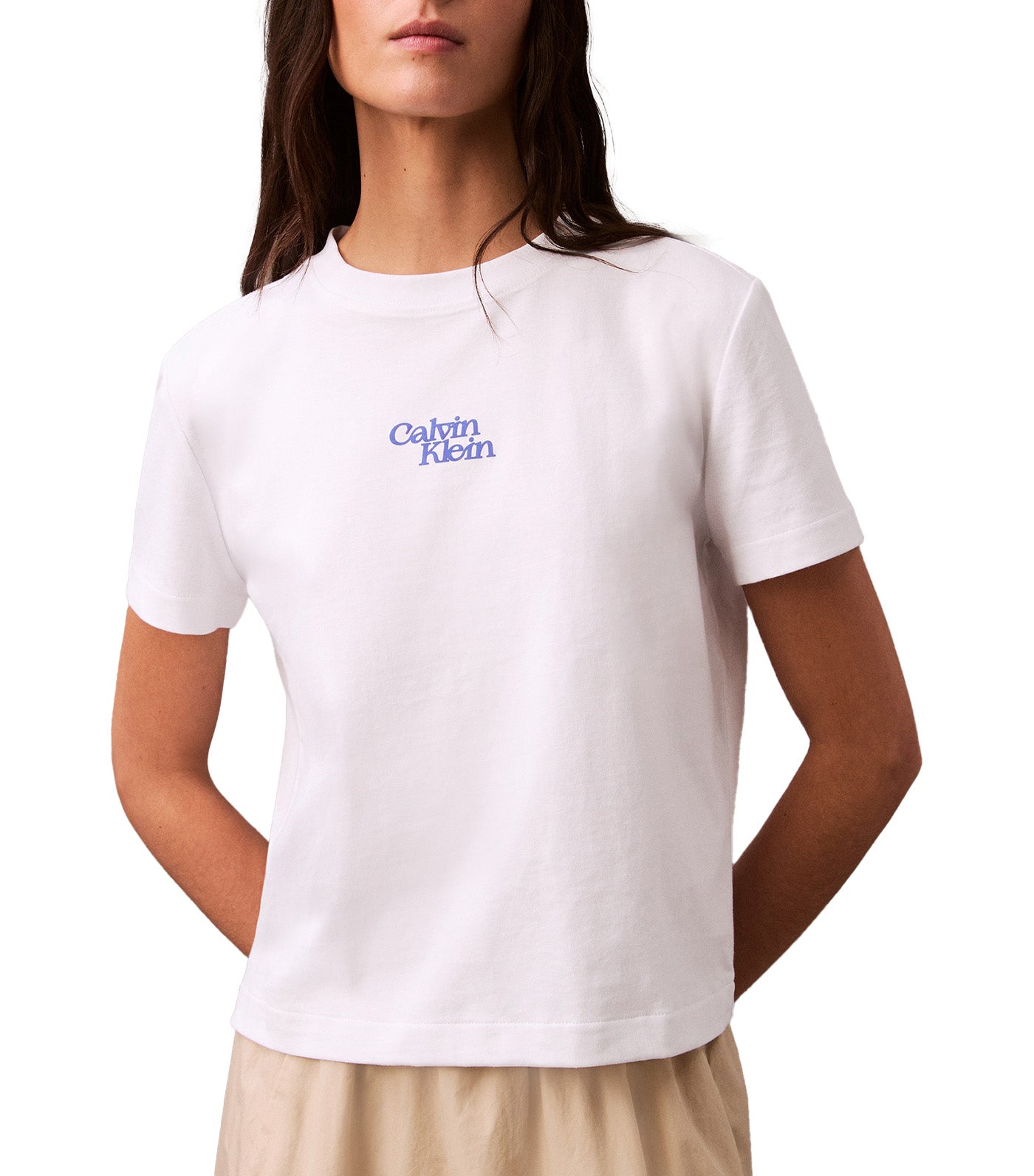 Flocked Logo Graphic Slim T-Shirt