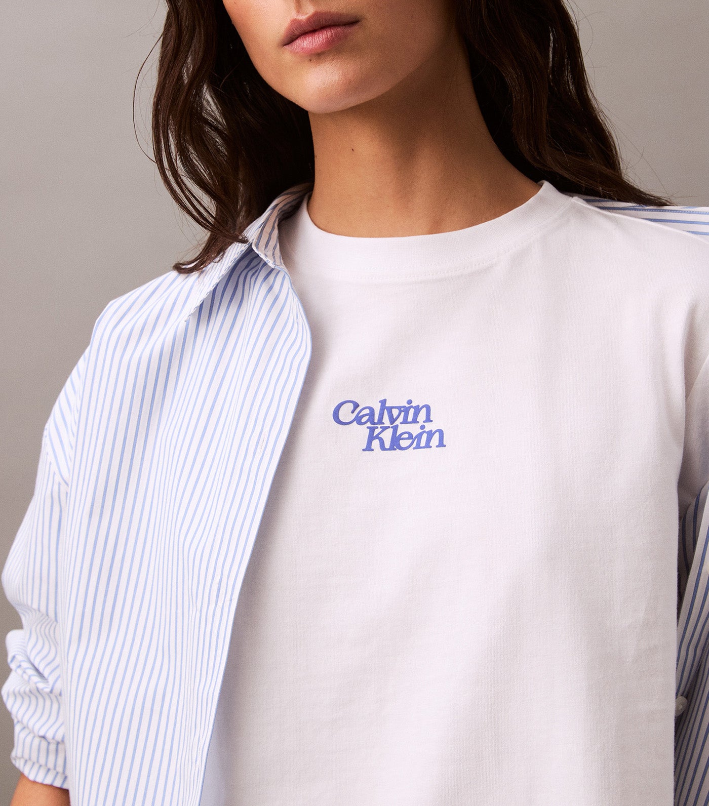 Flocked Logo Graphic Slim T-Shirt