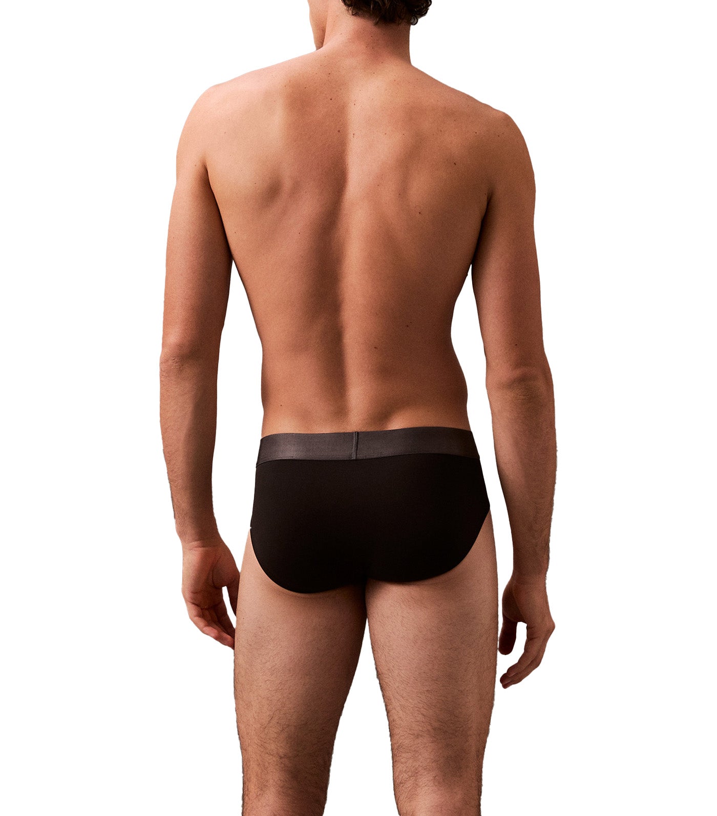 Brushed Microfiber Stretch Hip Brief Black