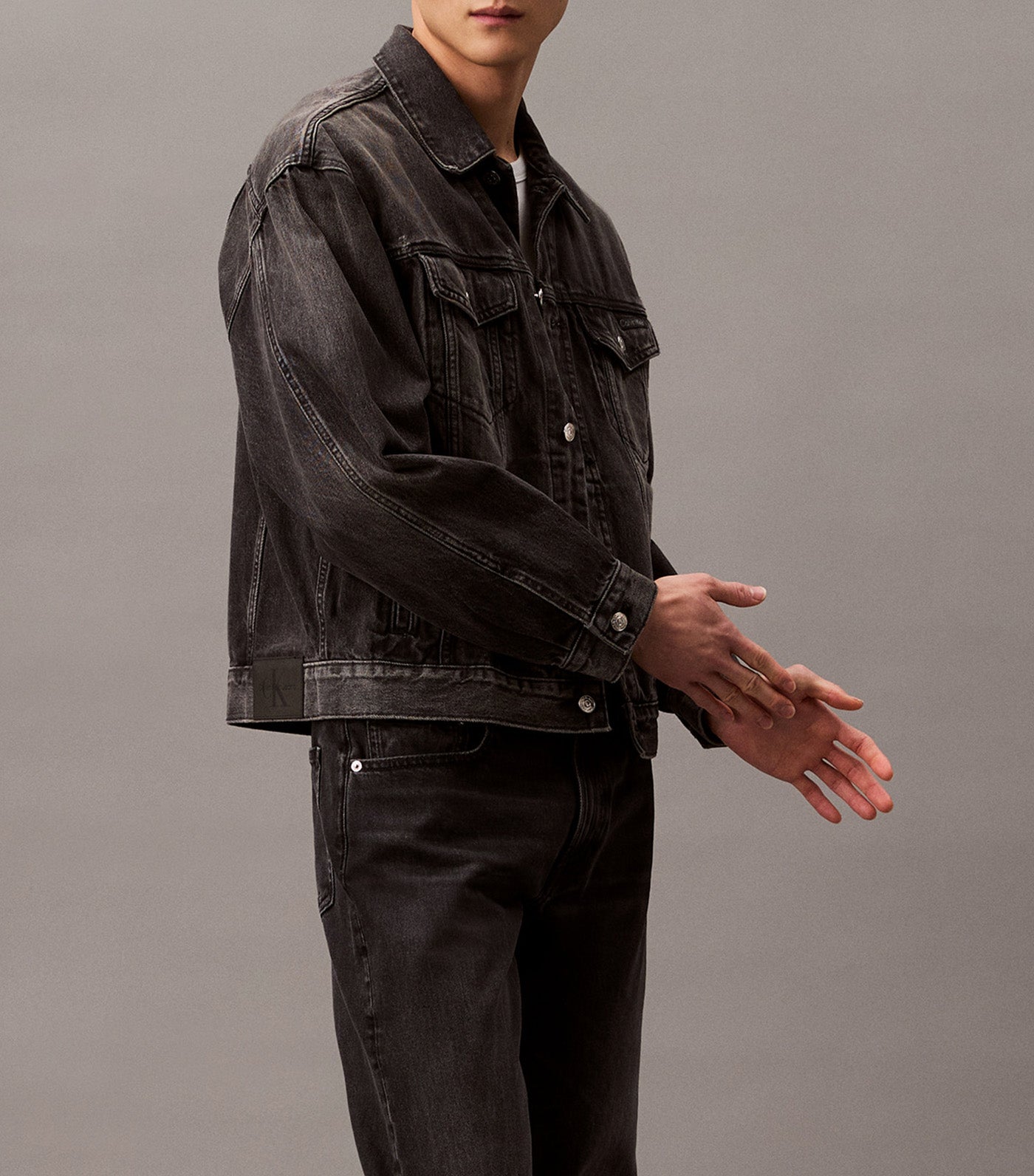 Men's Regular Fit 90's Black Classic Denim Jacket Black Fog