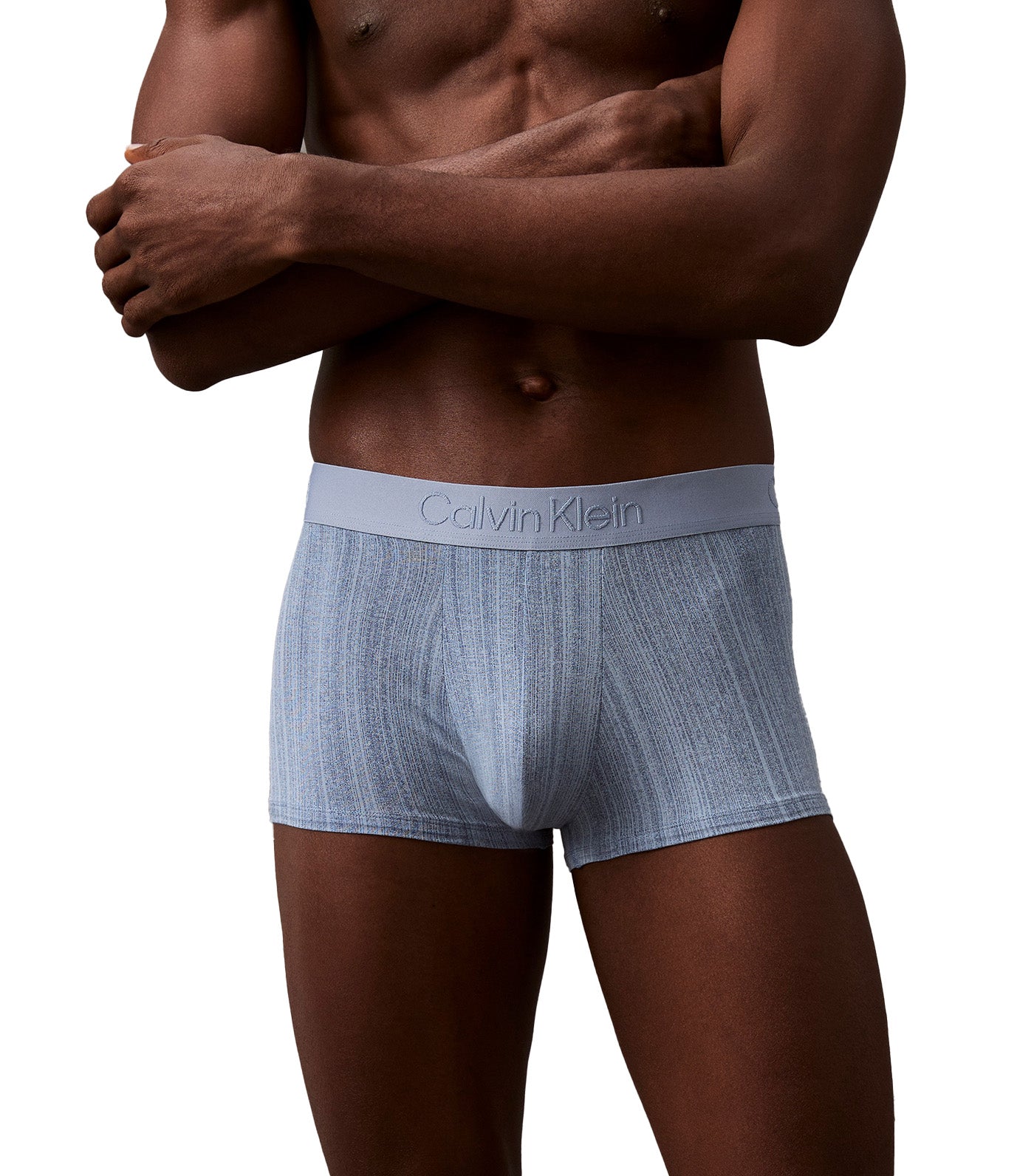 Ultra Soft Modal Trunks Textured Stripe/Faded Denim