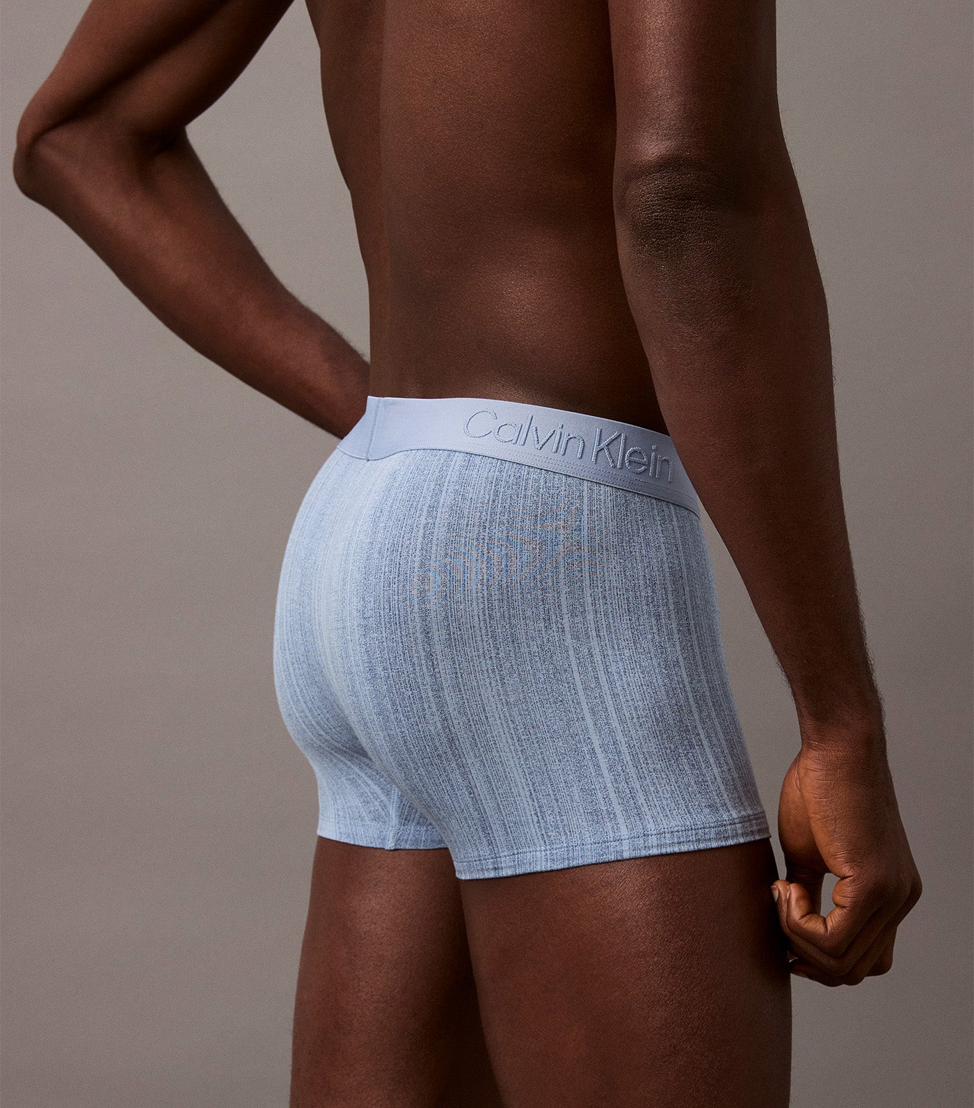 Ultra Soft Modal Trunks Textured Stripe/Faded Denim