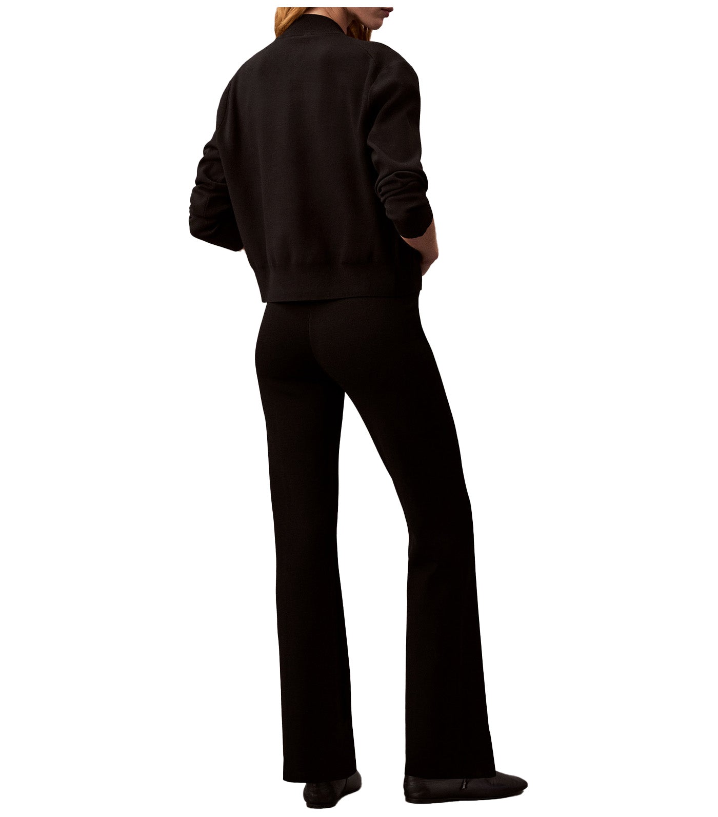 Stretch Viscose Trousers Black