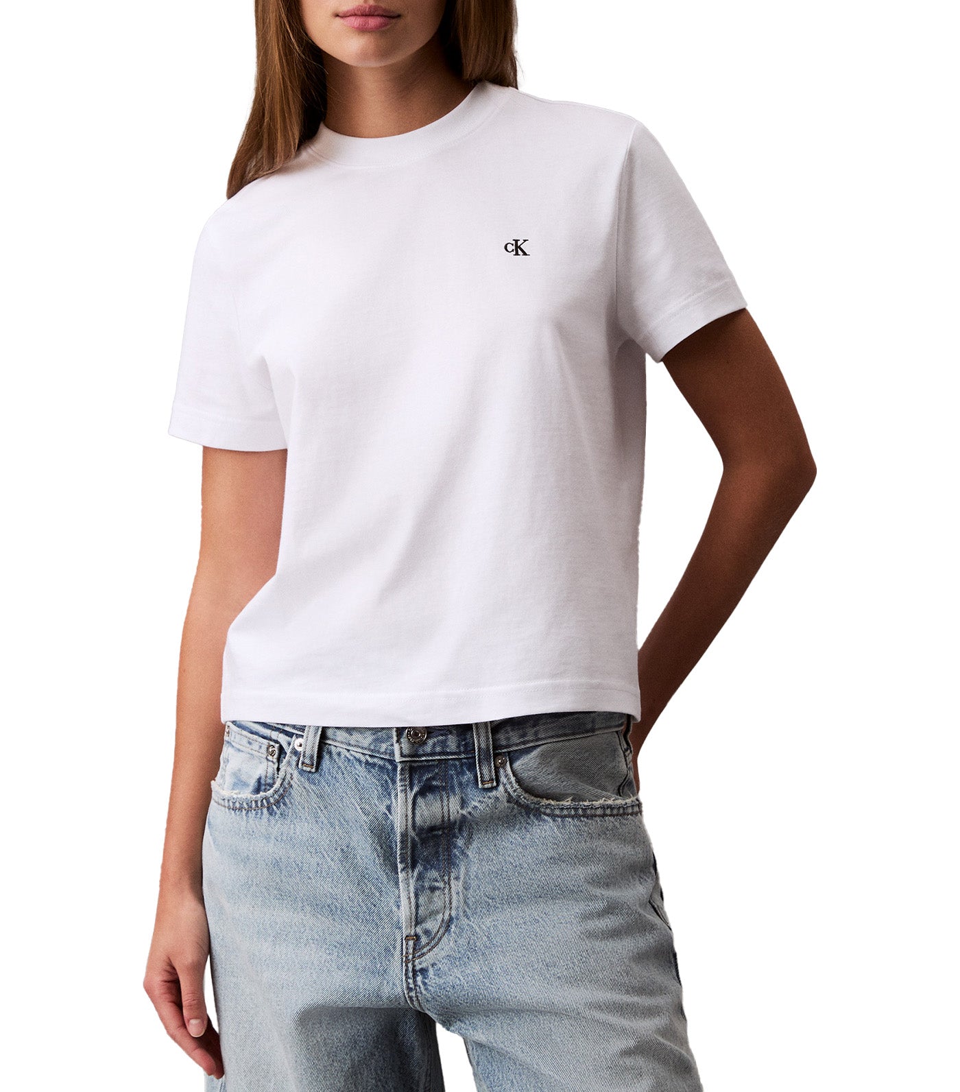 売れ筋商品|||カルバンクライン Tシャツ レディース トップス ARCHIVE CREW TEE - Basic T-shirt - brilliant white Calvin Klein tシャツ Klein/カルバンクライン A-SSREG BDG LOGO
