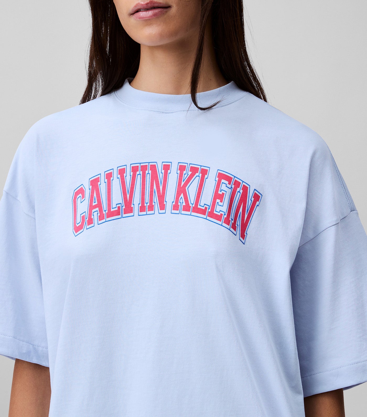 売れ筋商品|||カルバンクライン カットソー トップス レディース Women's Boxy Varsity Logo T-Shirt Heather 47B822G_YAS_main