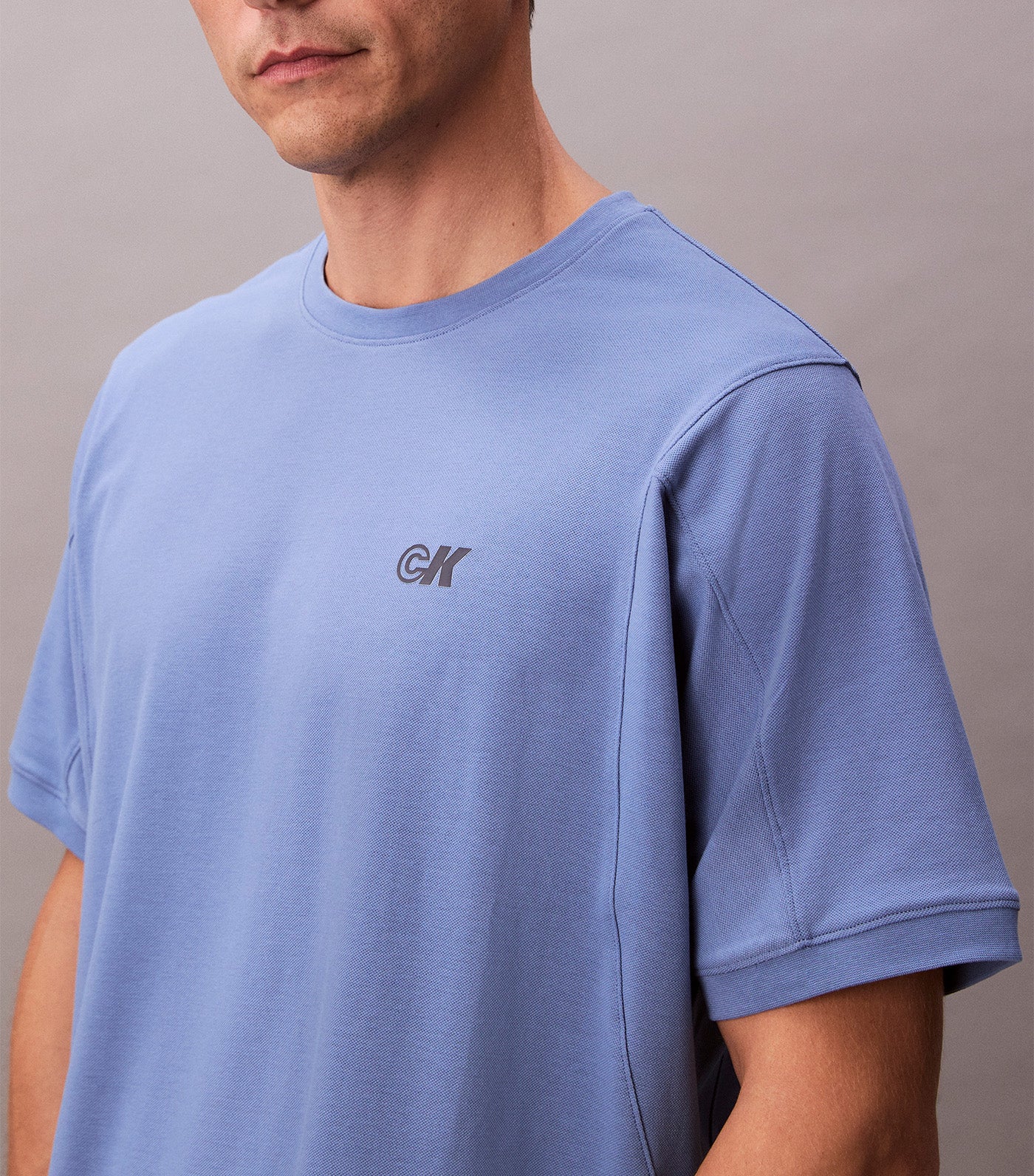Cooling Pique Logo Graphic Relaxed T-Shirt