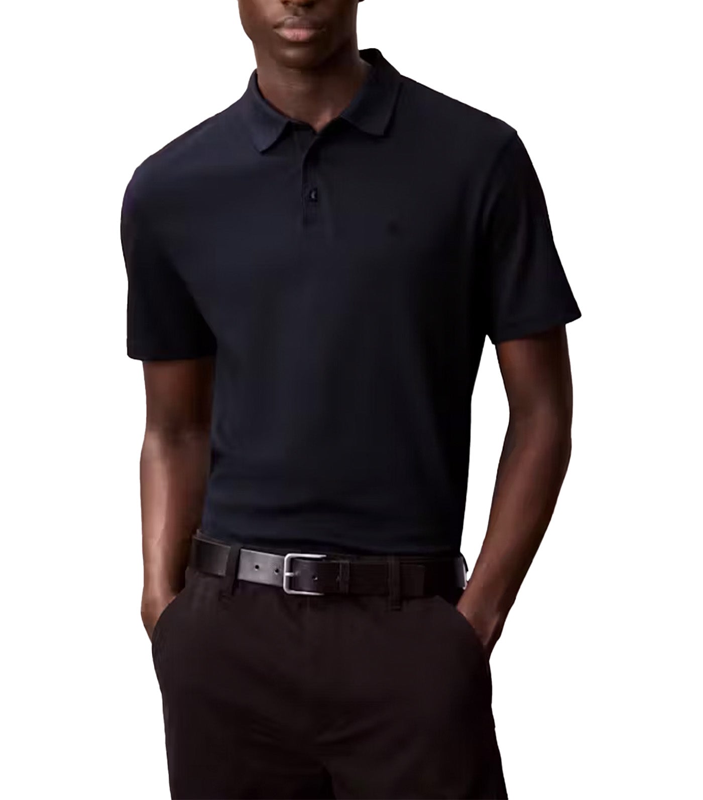 Calvin Klein Jeans Supima Cotton Polo Sweater Dark Sapphire