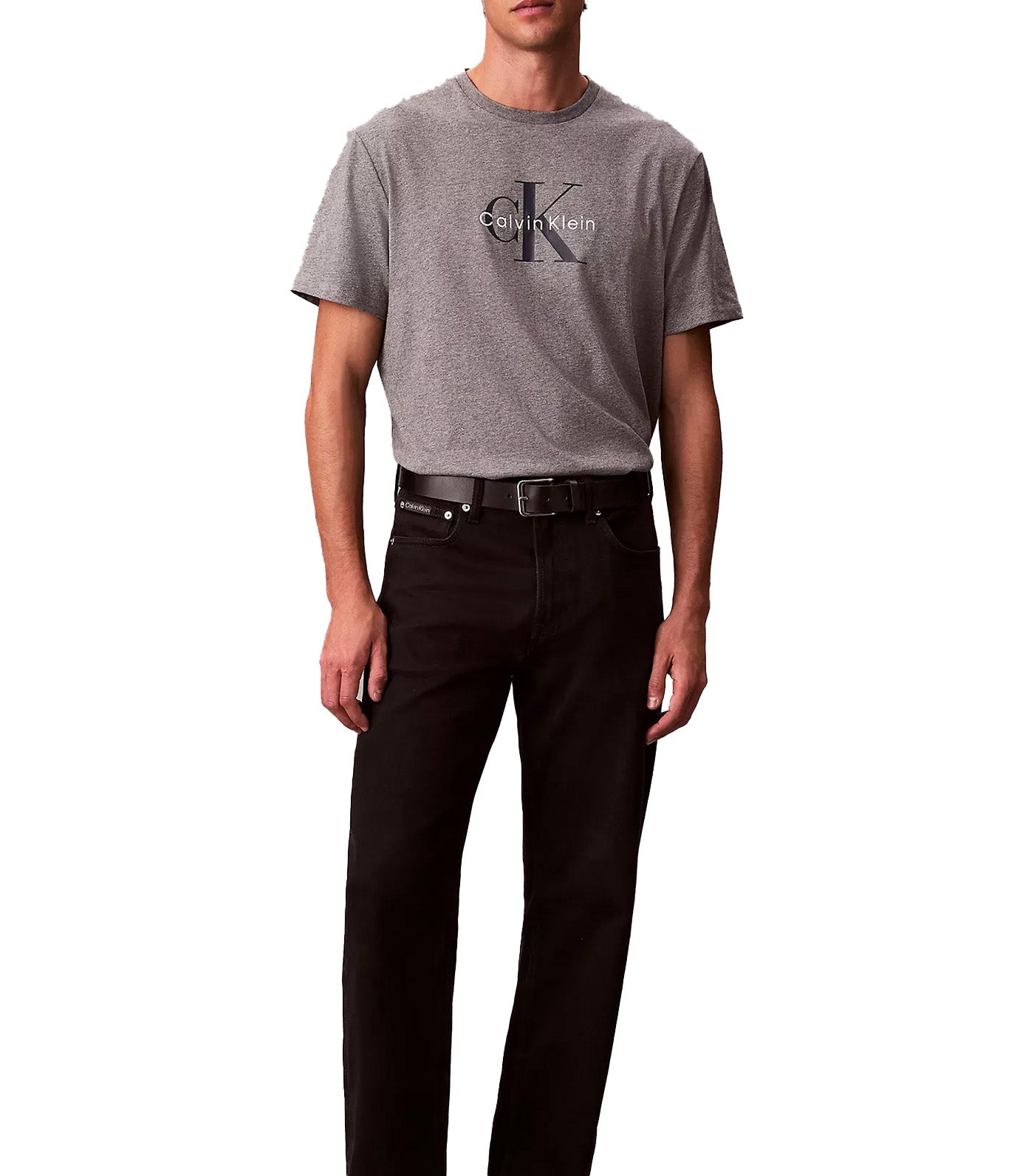 Monogram Logo Tee Medium Gray Heather