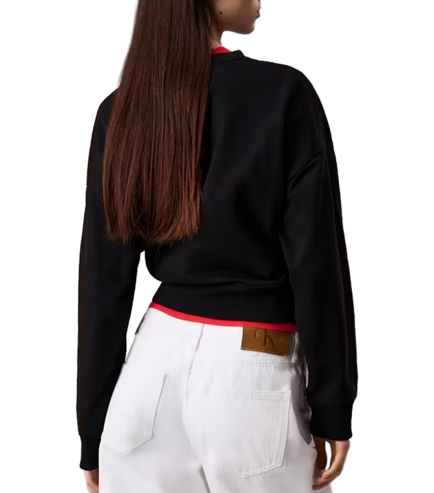 Cropped Monogram Sweatshirt Black