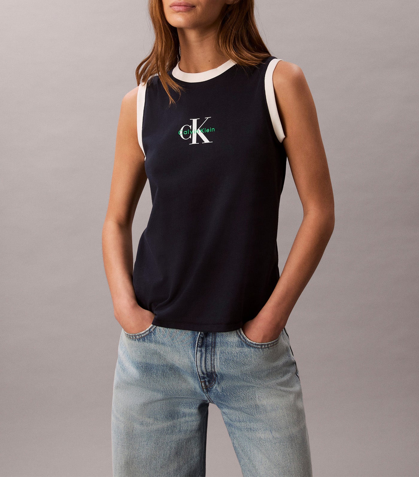 Slim Monogram Tank Top