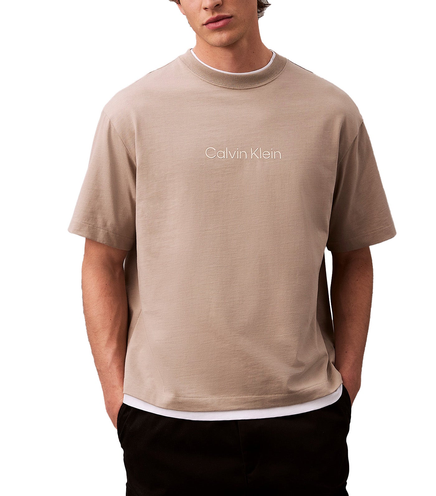 Logo Crew Neck Tee Vintage Khaki