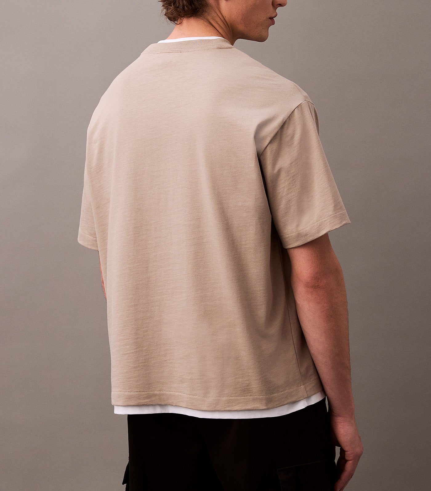Logo Crew Neck Tee Vintage Khaki