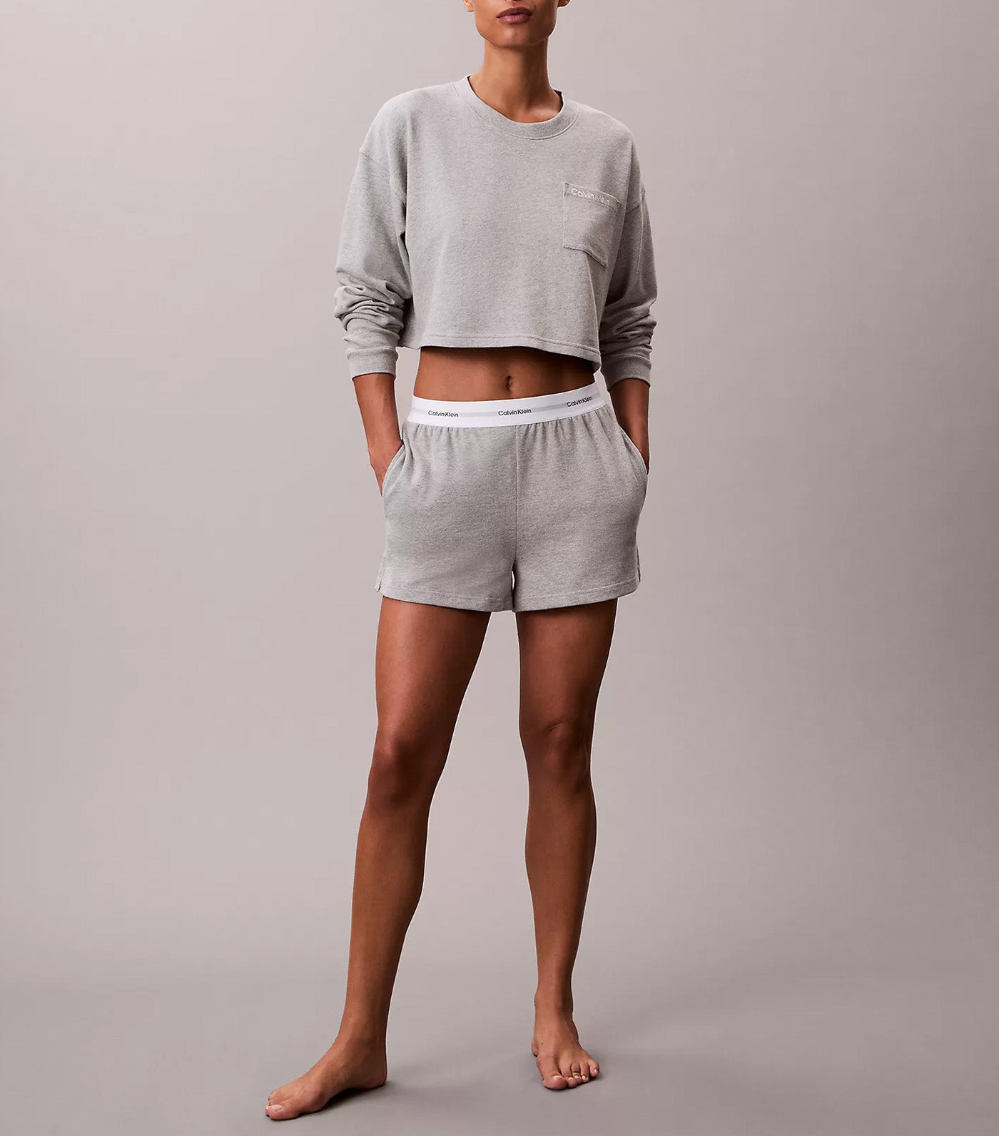 Logo Cotton Jersey Cropped Tee