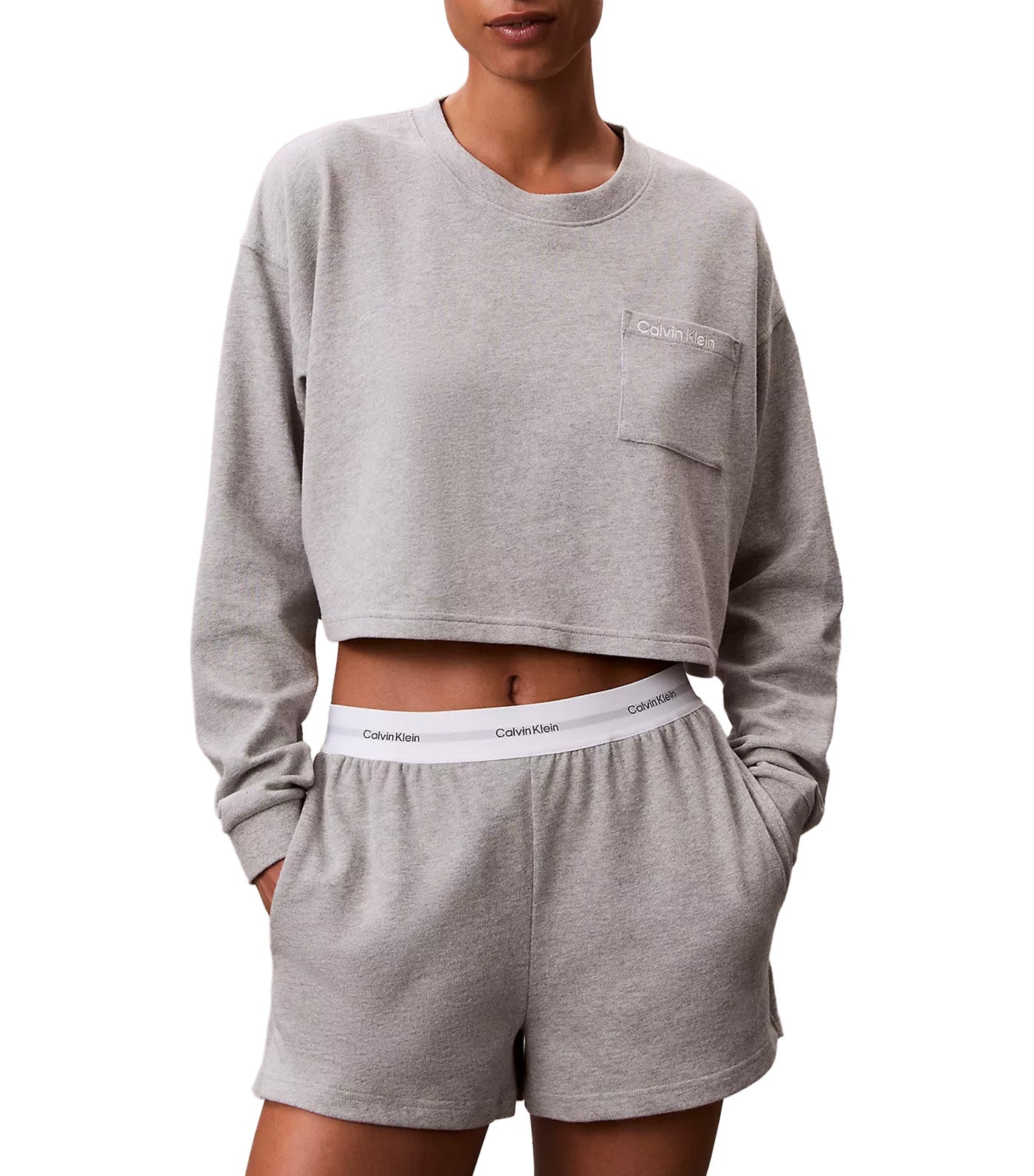 Logo Cotton Jersey Cropped Tee